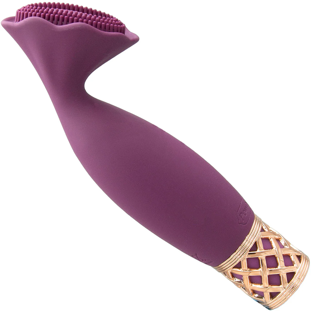 Pillow Talk Secrets Passion Rechargeable Silicone Clitoral Massager - Wine & Rose Gold - Image 3