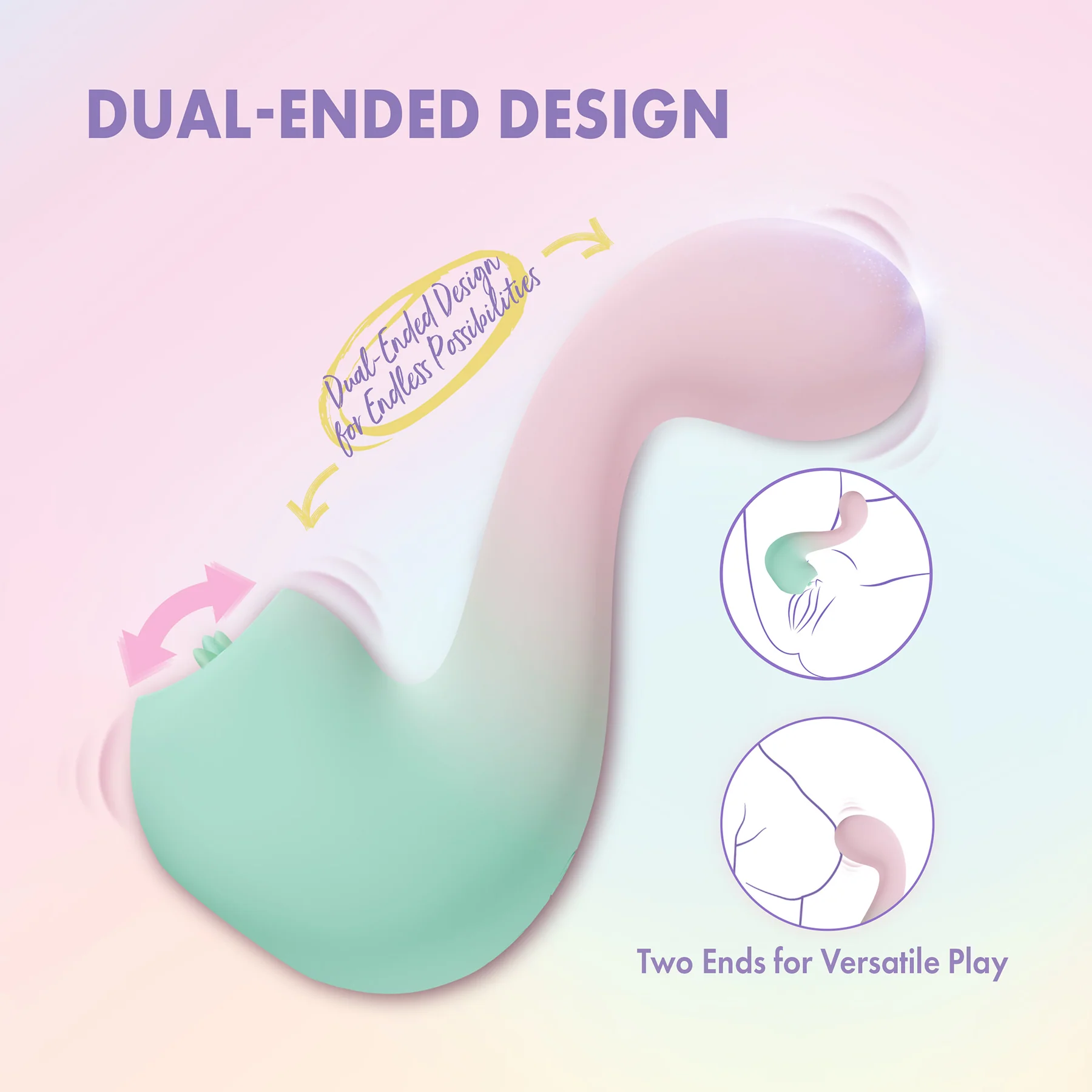 Play With Me Melody Dual-Ended Silicone Clitoral Stimulation Vibrator By Blush - Image 2