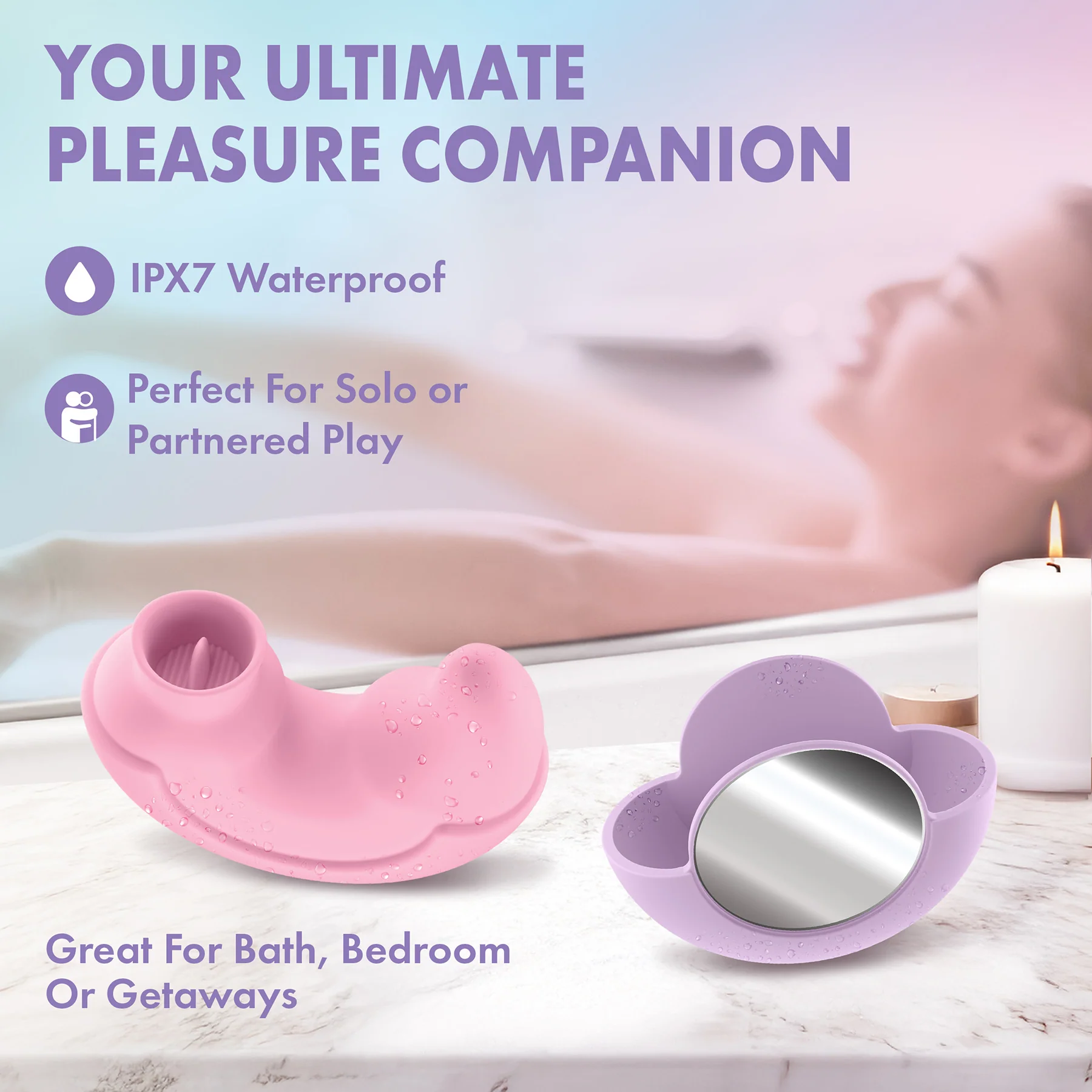 Play With Me Pout & Play Discreet Silicone Double Ended Vibrator By Blush - Image 2