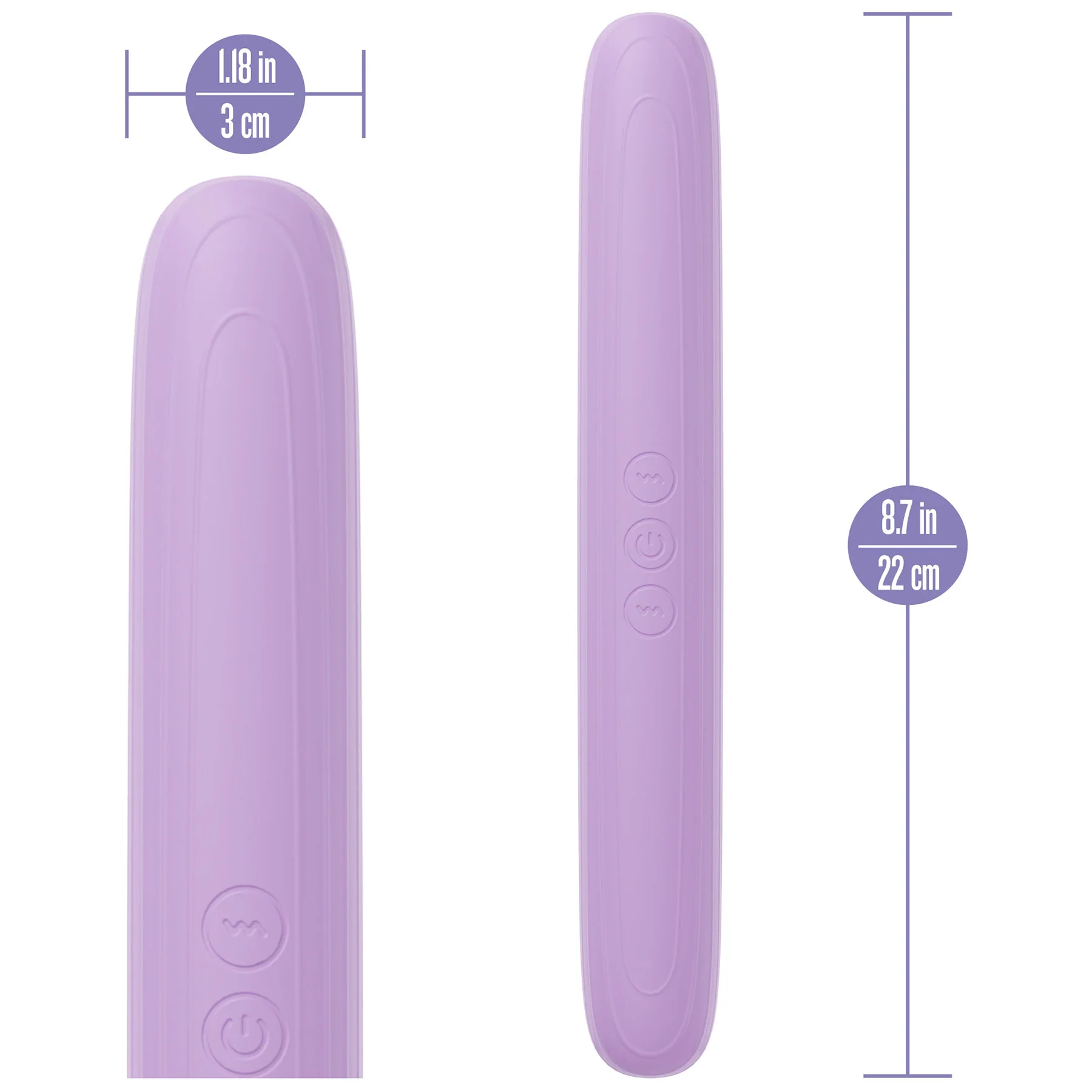 Play With Me Rechargeable Silicone Double Ended Vibrator - Image 11