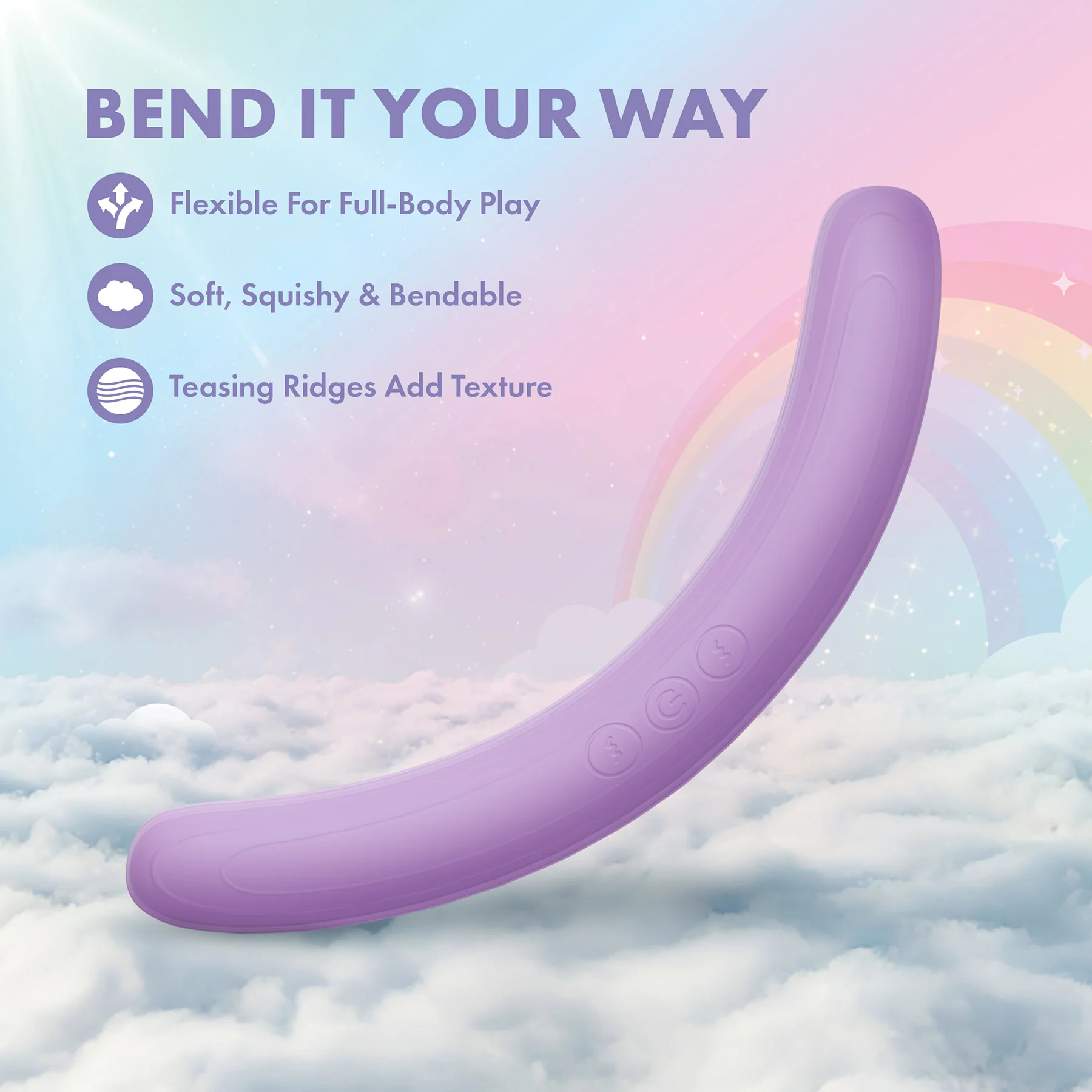 Play With Me Rechargeable Silicone Double Ended Vibrator - Image 2