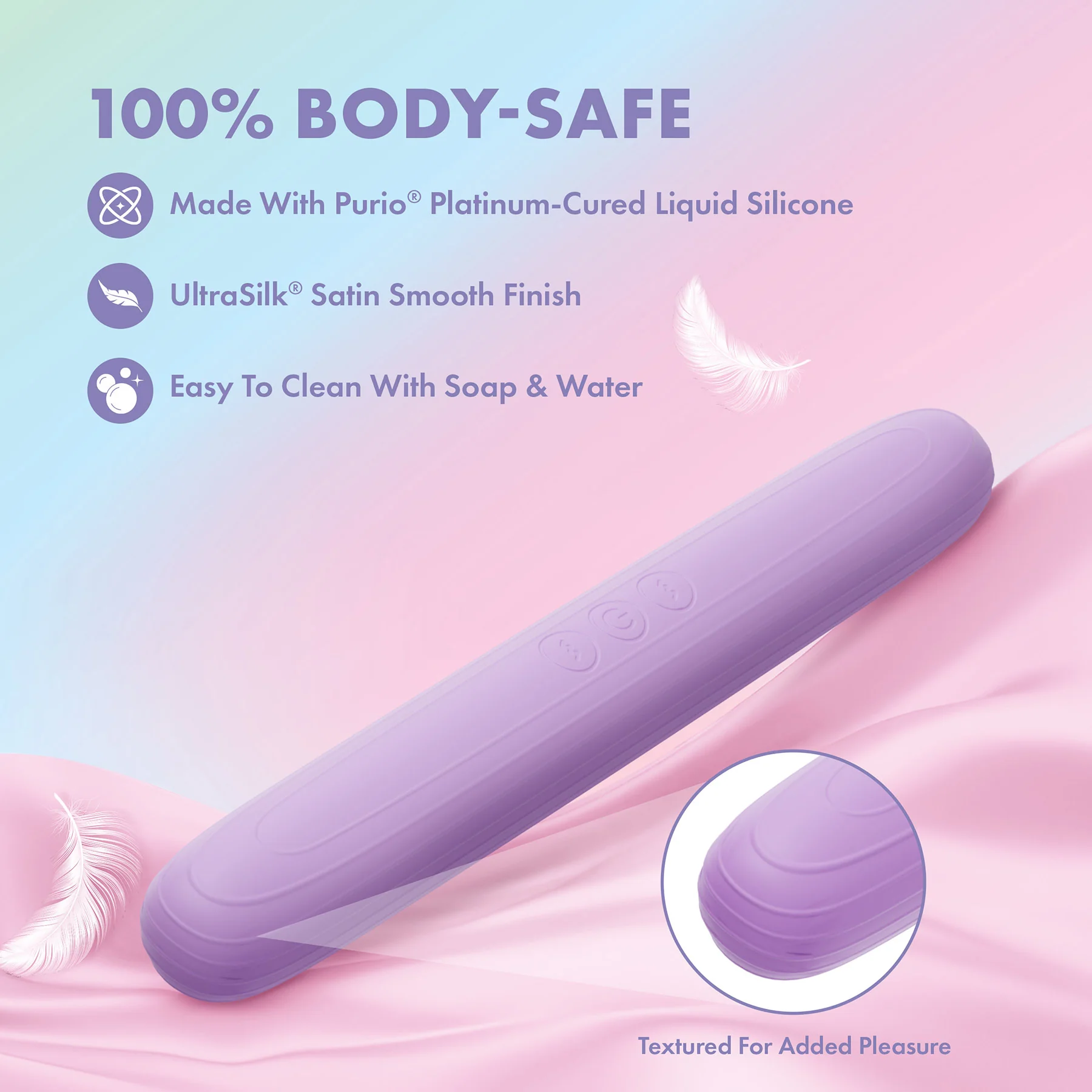 Play With Me Rechargeable Silicone Double Ended Vibrator - Image 6