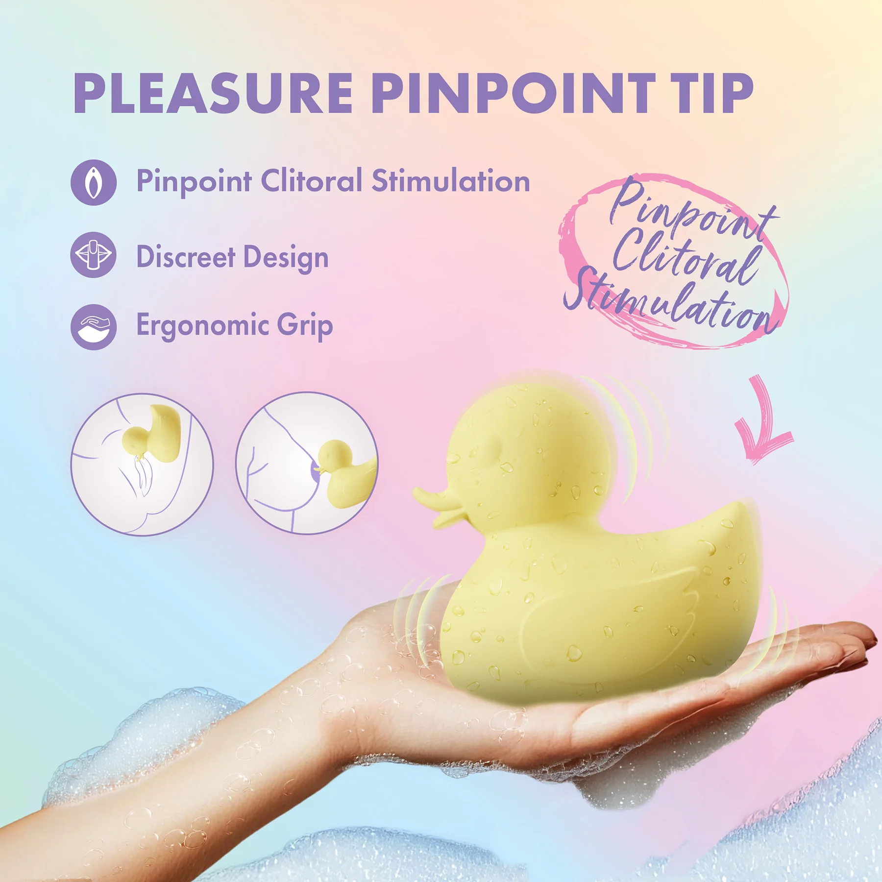 Play With Me Splash Ducky Rechargeable Silicone Vibrator By Blush - Image 4