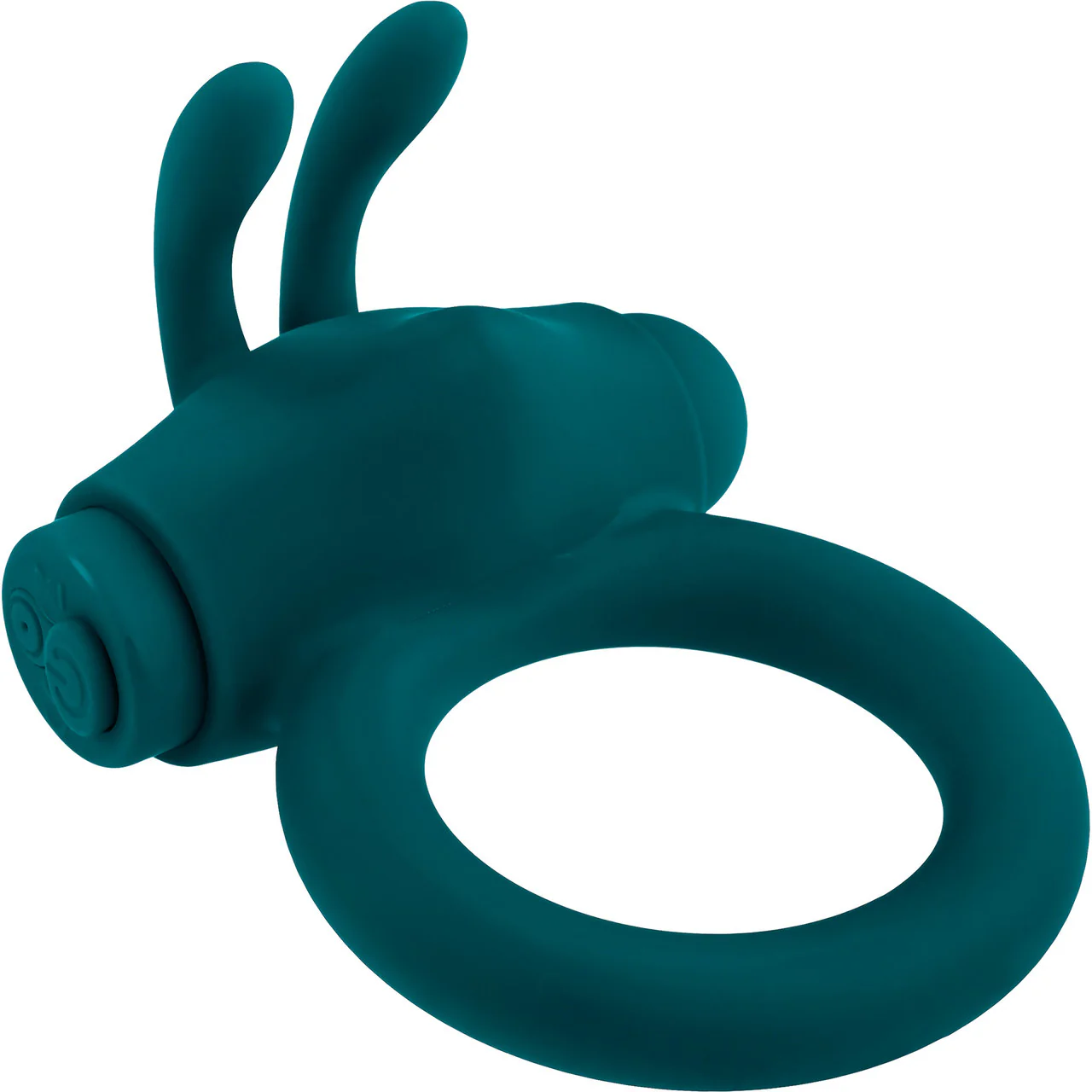 Playboy Pleasure Bunny Buzzer Rechargeable Silicone Vibrating Cock Ring - Evergreen - Image 4