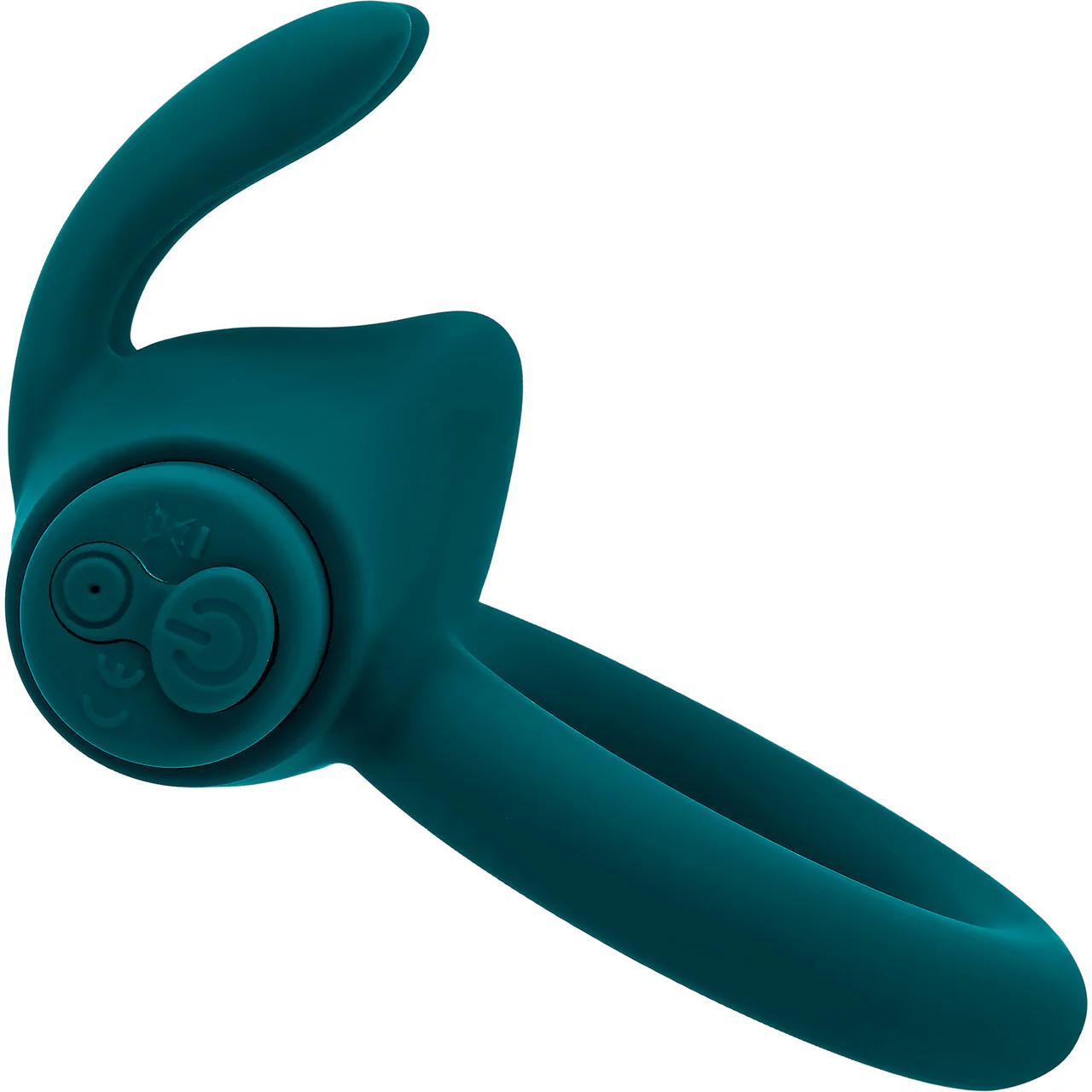 Playboy Pleasure Bunny Buzzer Rechargeable Silicone Vibrating Cock Ring - Evergreen - Image 6