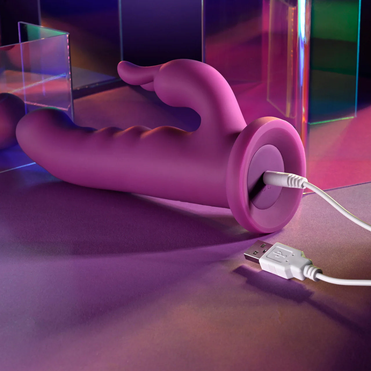 Playboy Pleasure Fluffle Rechargeable Silicone Twirling Rabbit Vibrator With Suction Cup - Image 9