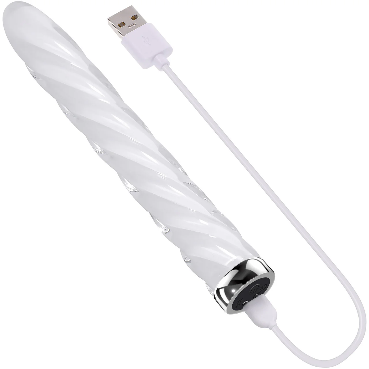 Playboy Pleasure In A Twist Rechargeable Waterproof Glass Vibrator - Image 11