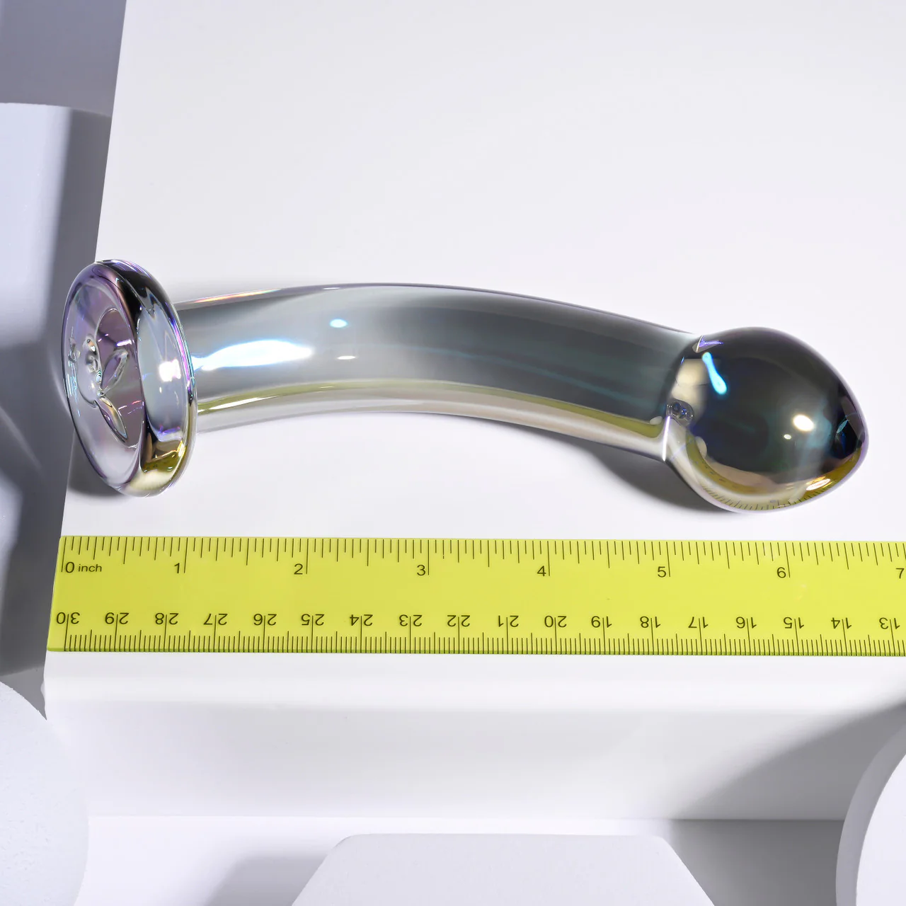 Playboy Pleasure Jewels King G-Spot & P-Spot Glass Dildo - Image 8
