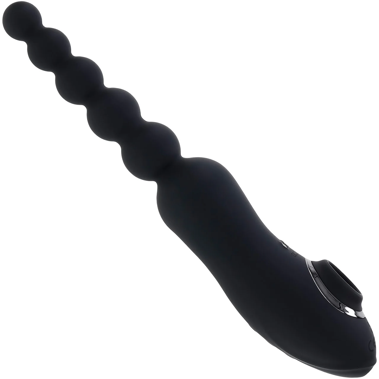 Playboy Pleasure Let It Bead Anal Beads & Clitoral Suction Rechargeable Silicone Dual Purpose Vibrator - Image 4