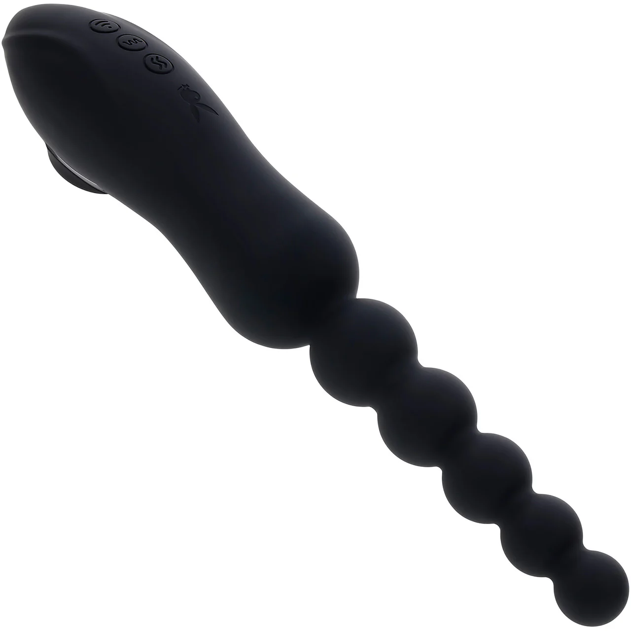Playboy Pleasure Let It Bead Anal Beads & Clitoral Suction Rechargeable Silicone Dual Purpose Vibrator - Image 8