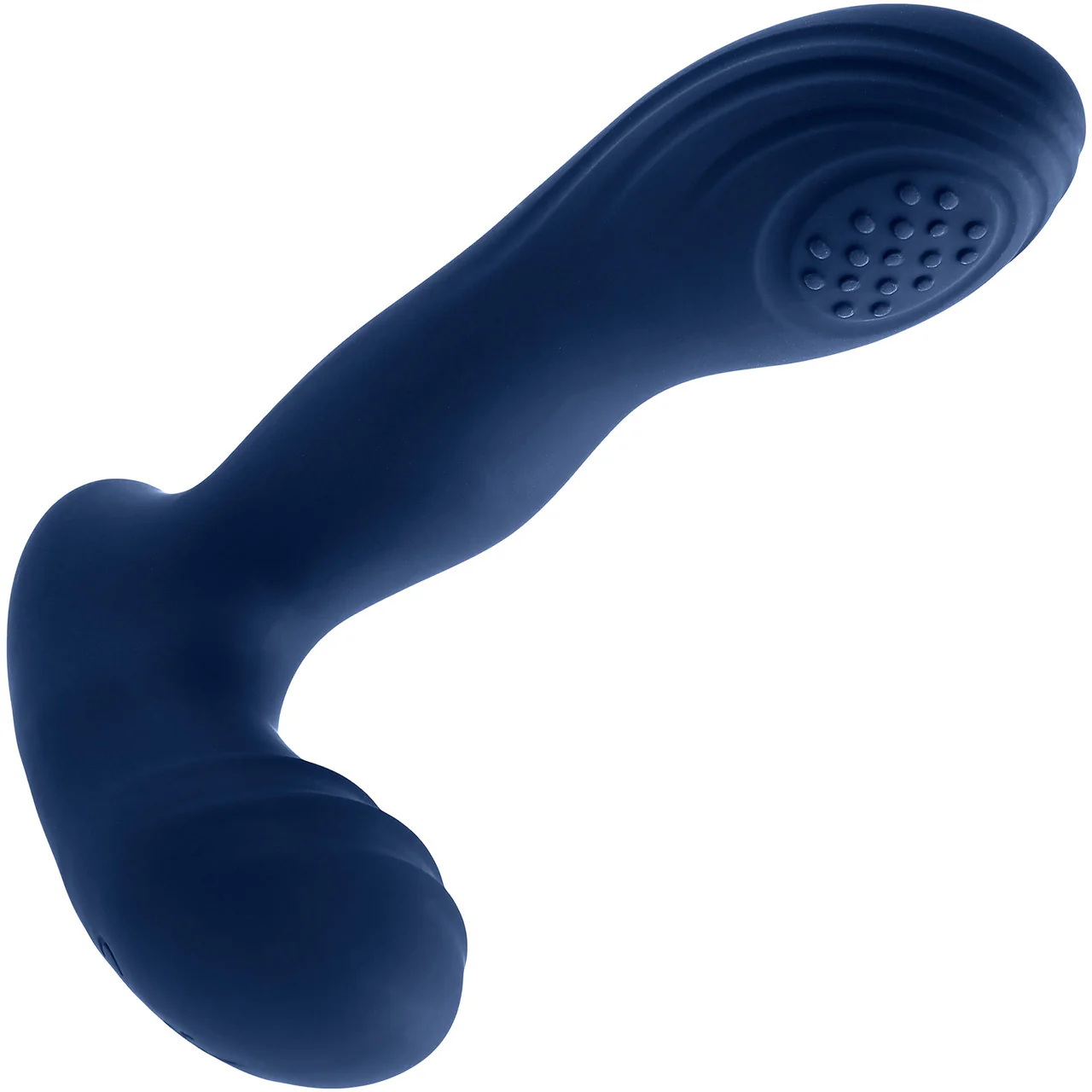 Playboy Pleasure Pleaser Silicone Rechargeable Vibrating Prostate Massager With Remote - Blue - Image 3