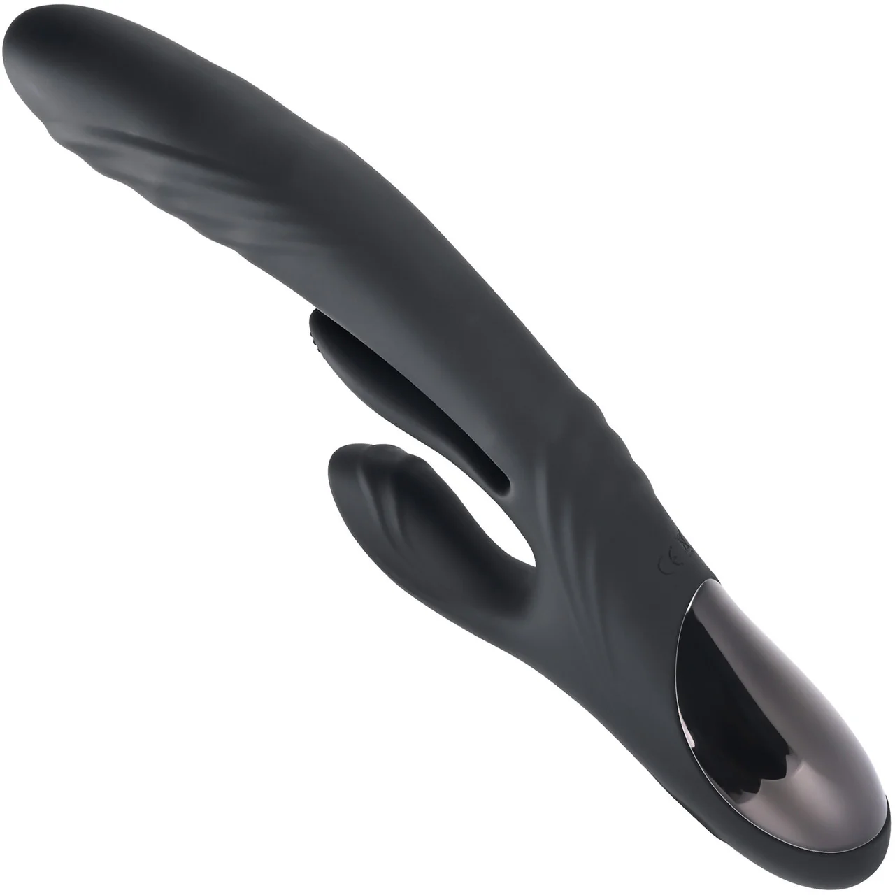 Playboy Pleasure Rapid Rabbit Waterproof Rechargeable Silicone Dual Stimulation Vibrator - Black - Image 4