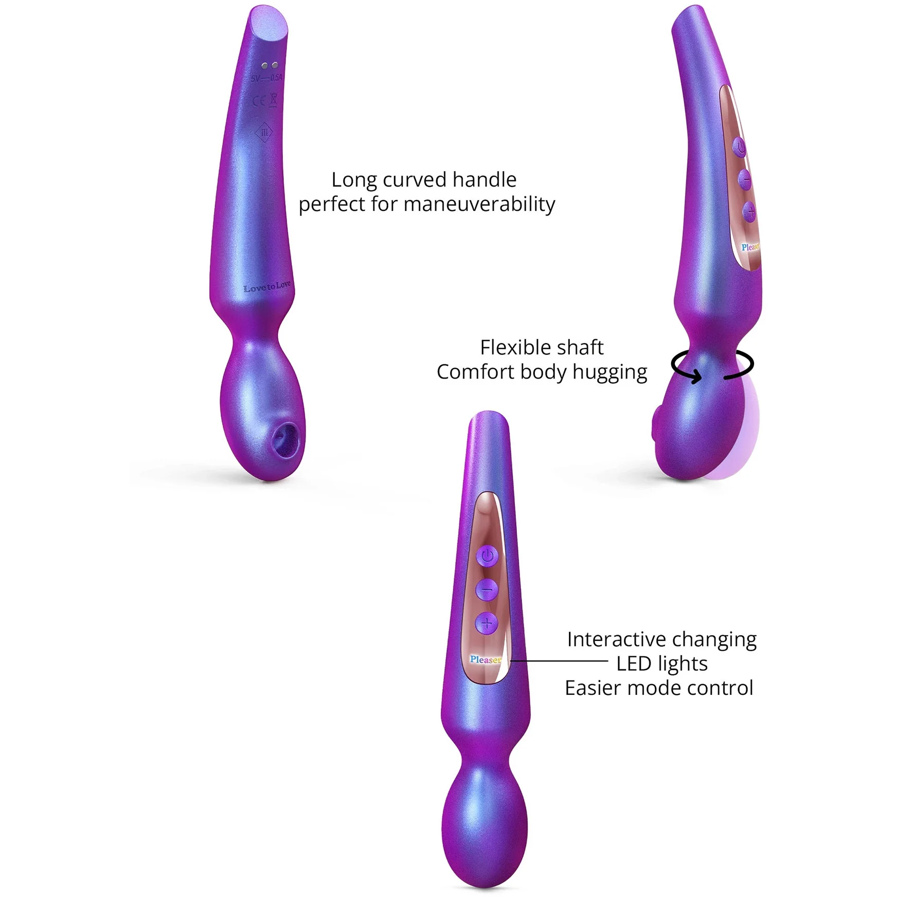 Pleaser Rechargeable Silicone Clitoral Flapping Stimulator With Remote By Love To Love - Image 4