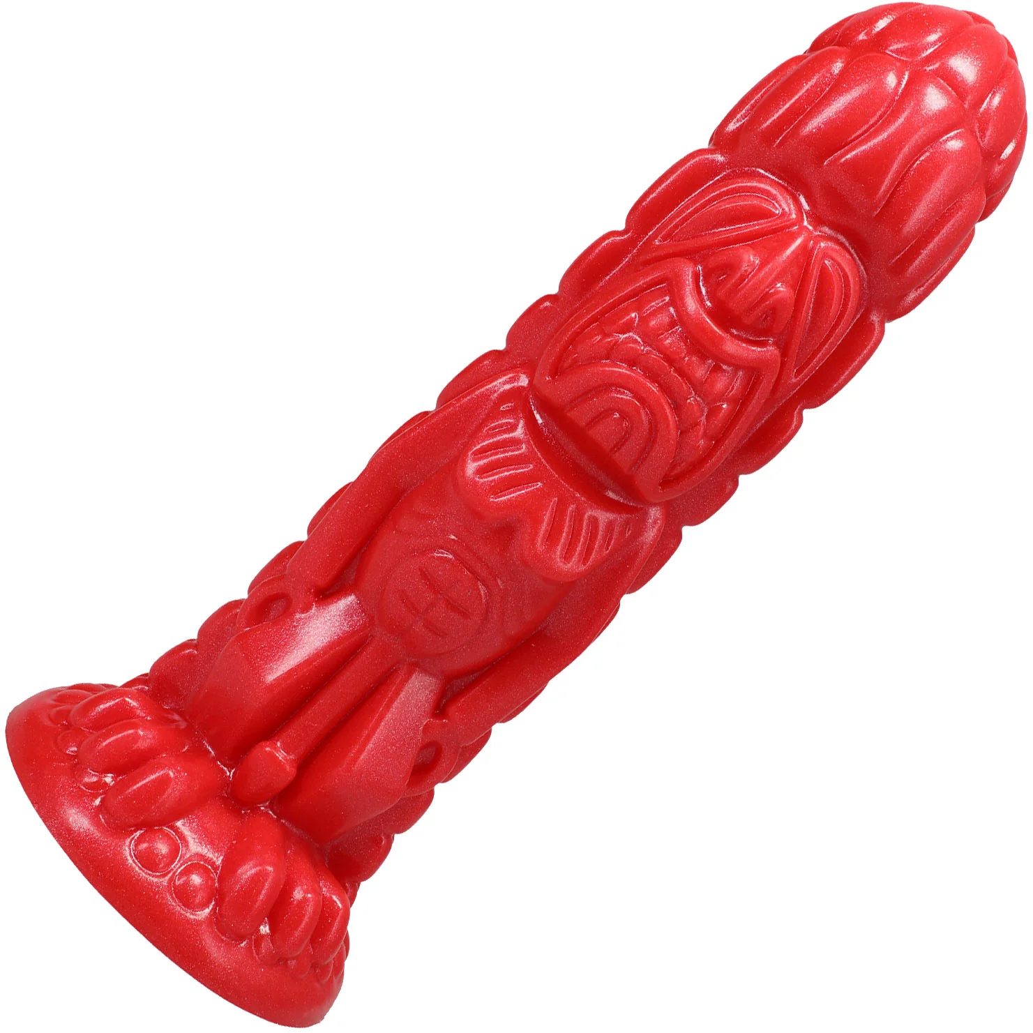 Polynesian Pleasure Idols Fire Idol Ula' Make 9" Silicone Suction Cup Dildo