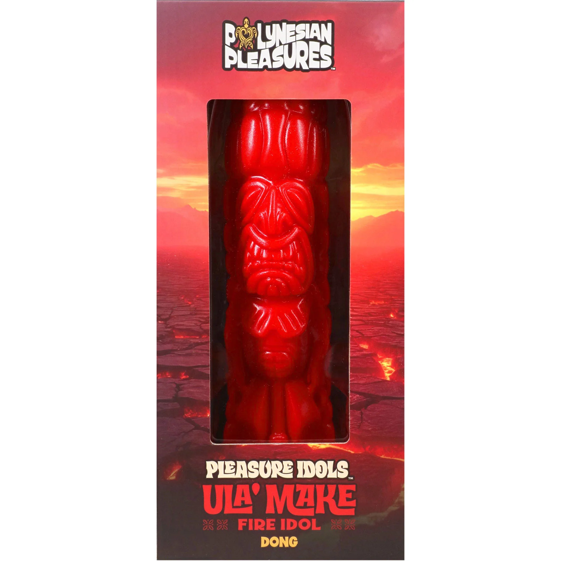 Polynesian Pleasure Idols Fire Idol Ula' Make 9" Silicone Suction Cup Dildo - Image 2