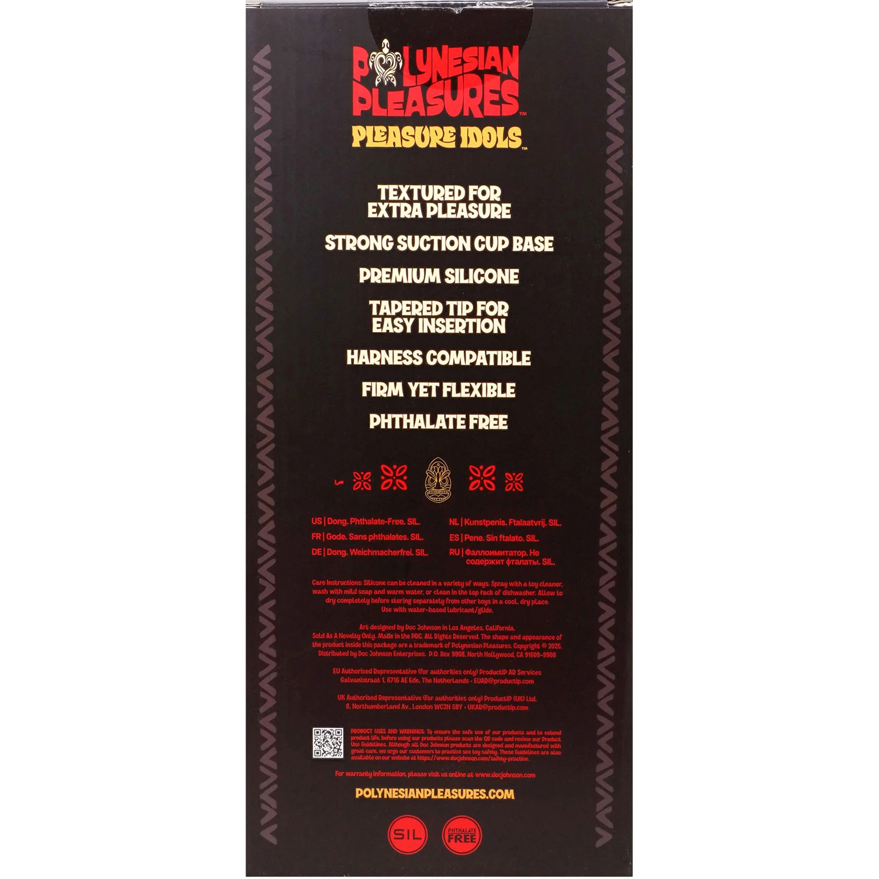 Polynesian Pleasure Idols Fire Idol Ula' Make 9" Silicone Suction Cup Dildo - Image 6