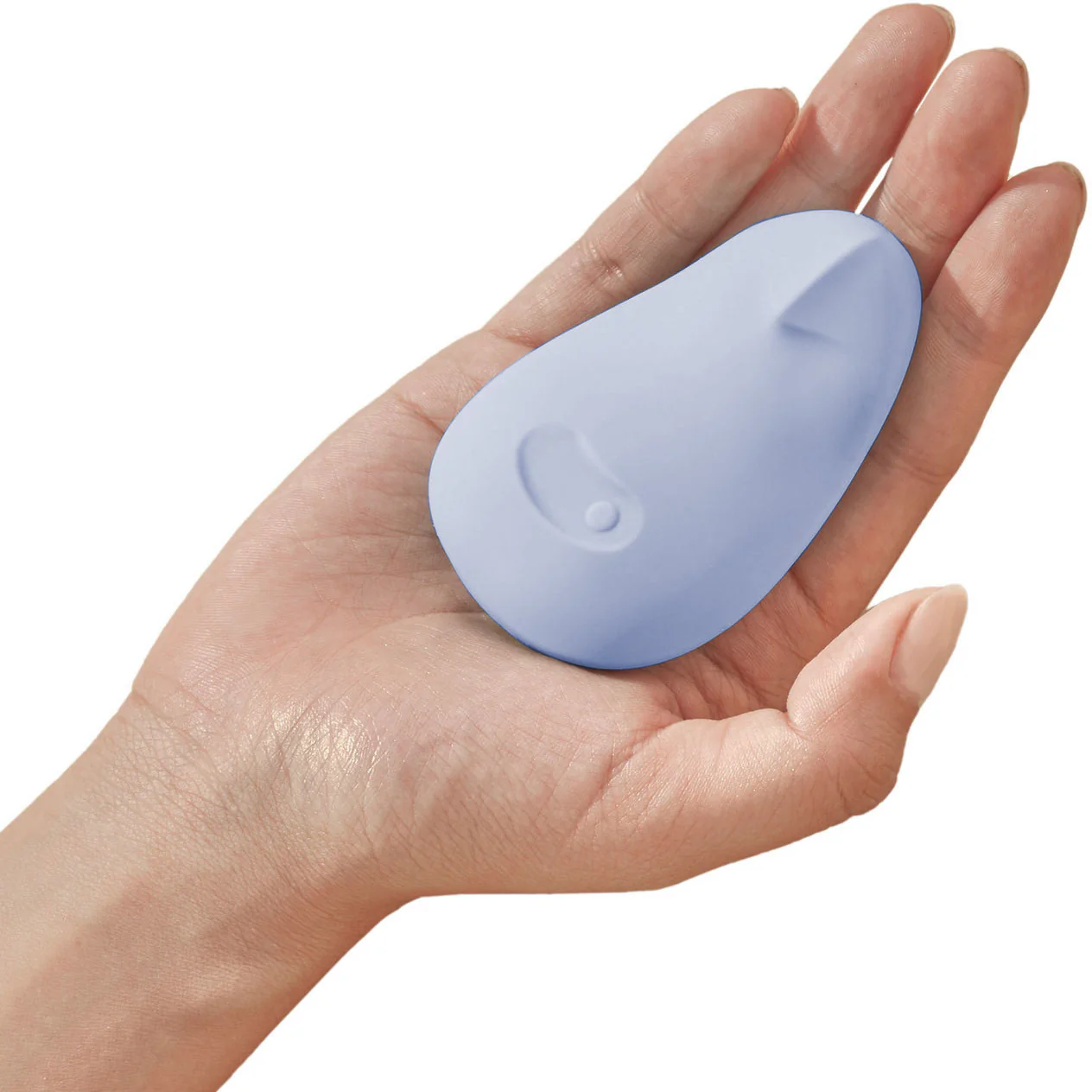POM Silicone Rechargeable Flexible Waterproof Vibrator by Dame - Ice - Image 2