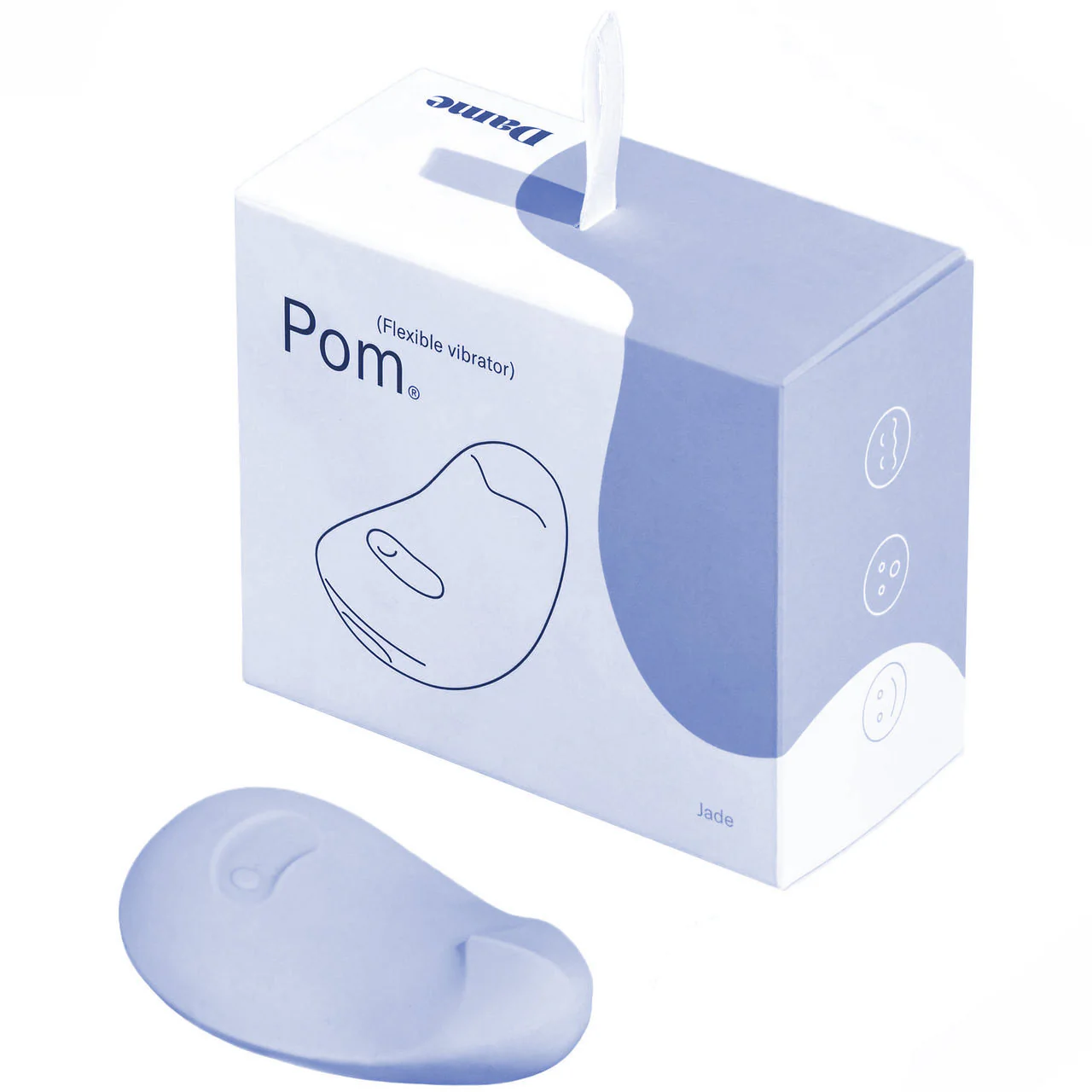 POM Silicone Rechargeable Flexible Waterproof Vibrator by Dame - Ice - Image 6