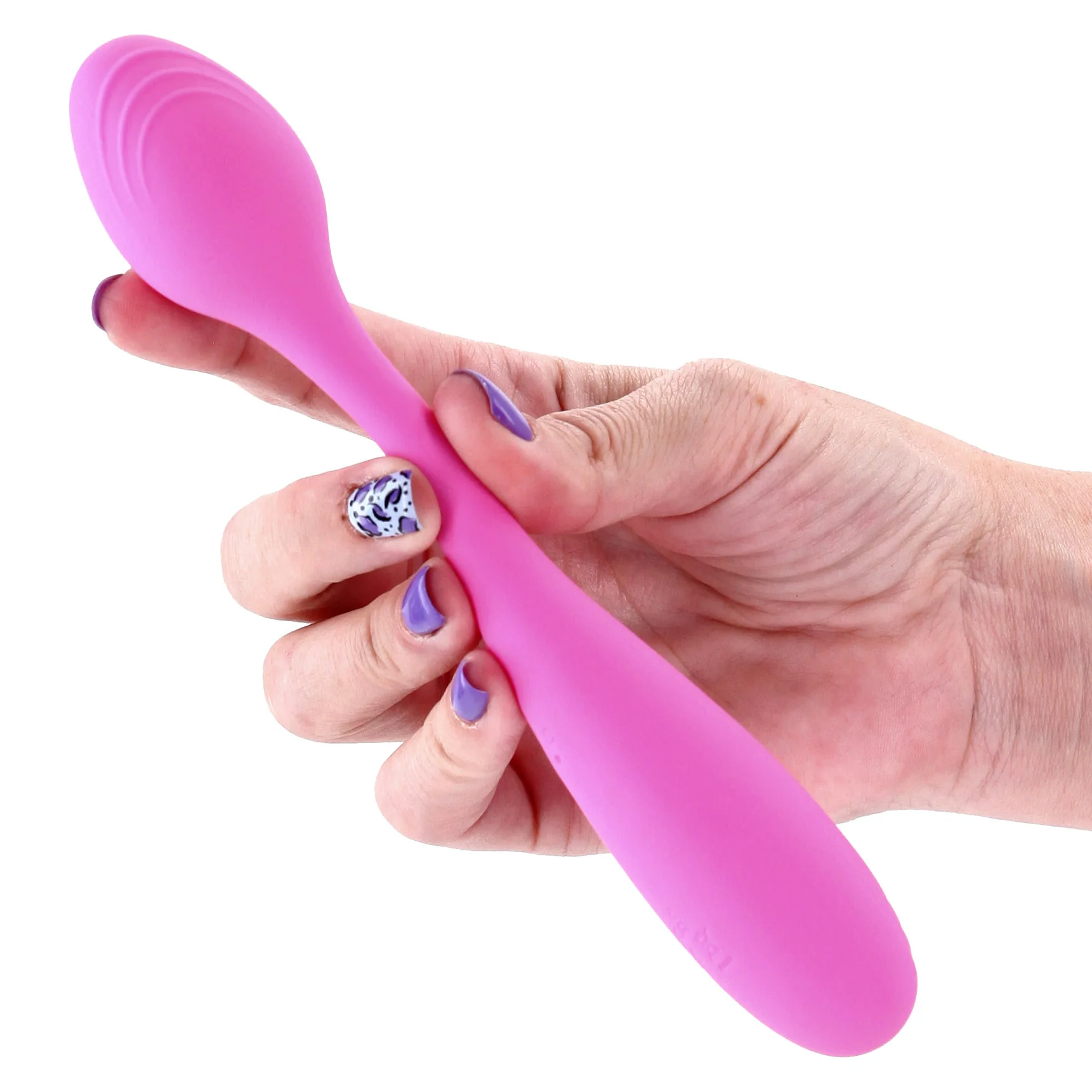 Pretty In Pink Rosé Poseable Rechargeable Silicone Vibrator - Image 2