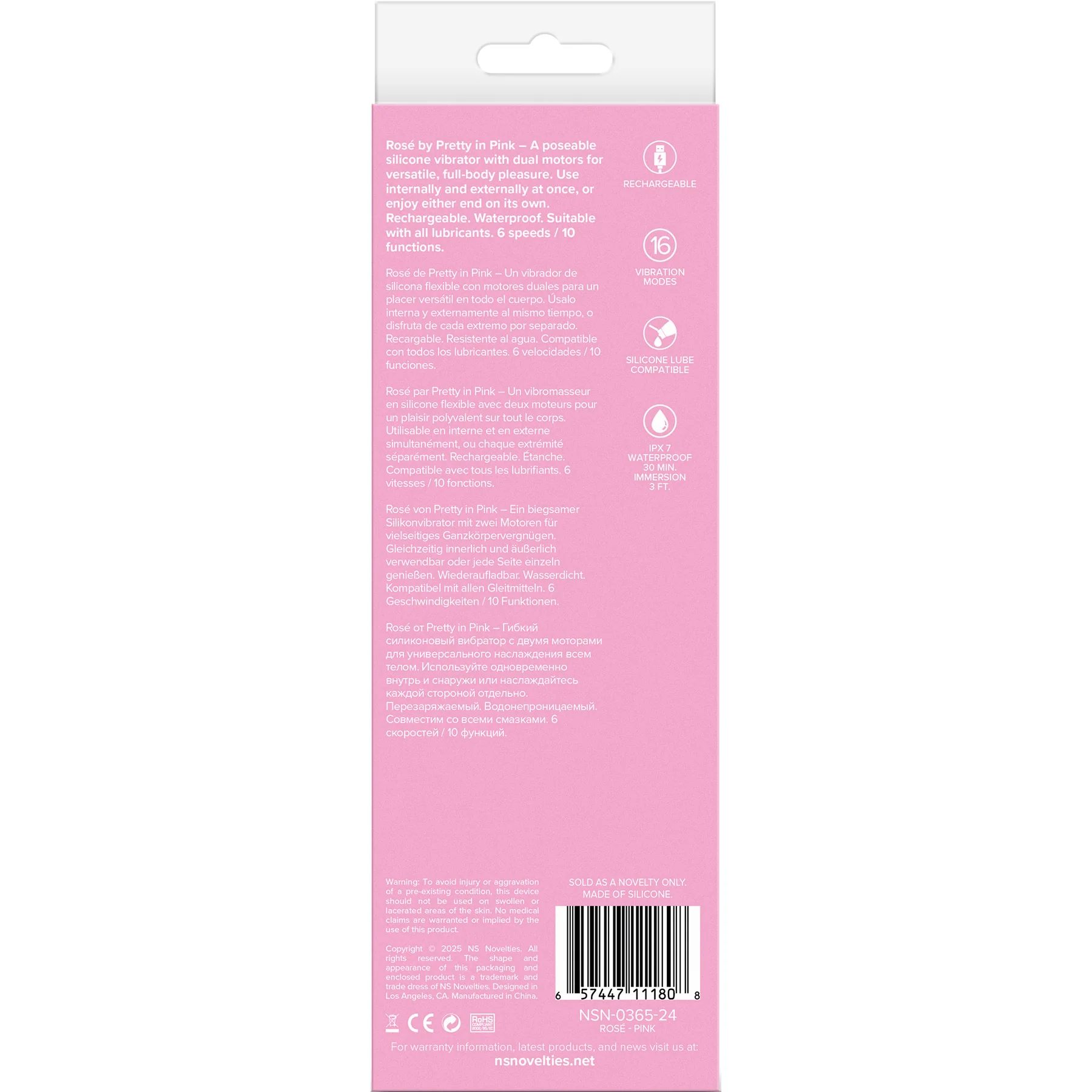 Pretty In Pink Rosé Poseable Rechargeable Silicone Vibrator - Image 4
