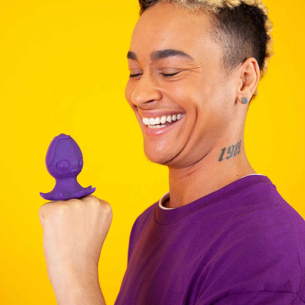 Princette Puppypus Silicone Rechargeable Waterproof Vibrator By Cute Little Fuckers - Purple - Image 5