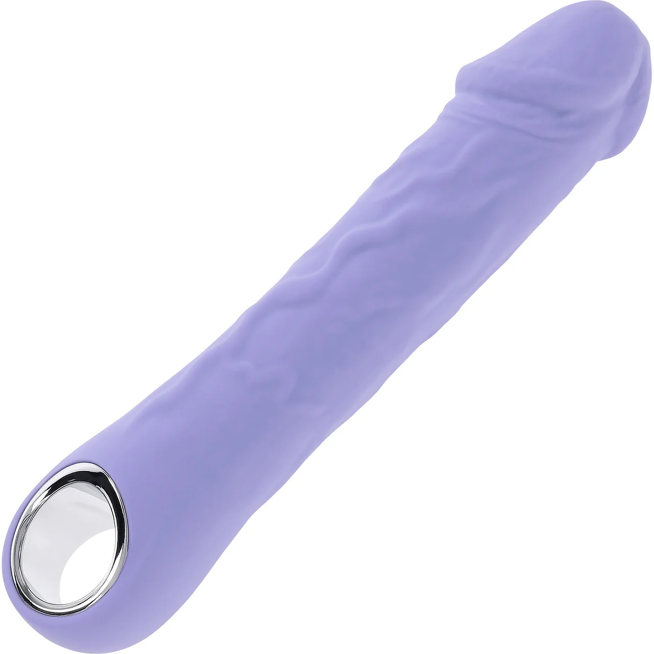 Purple Fantasy Rechargeable Waterproof Silicone Vibrating Dildo With Ring Handle By Evolved Novelties - Image 3