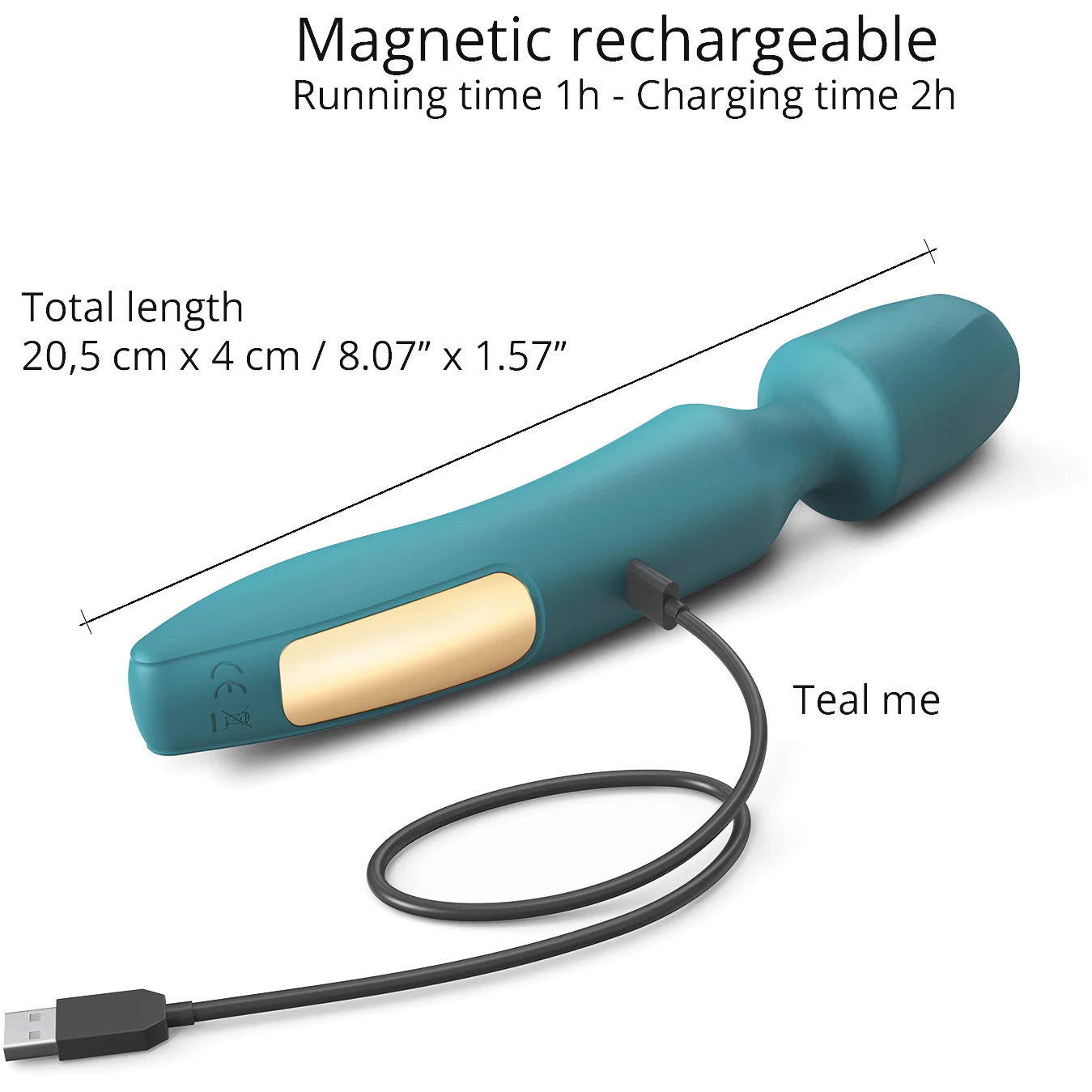 R-evolution Rechargeable Silicone Vibrating Wand With Two Attachments By Love To Love - Image 12