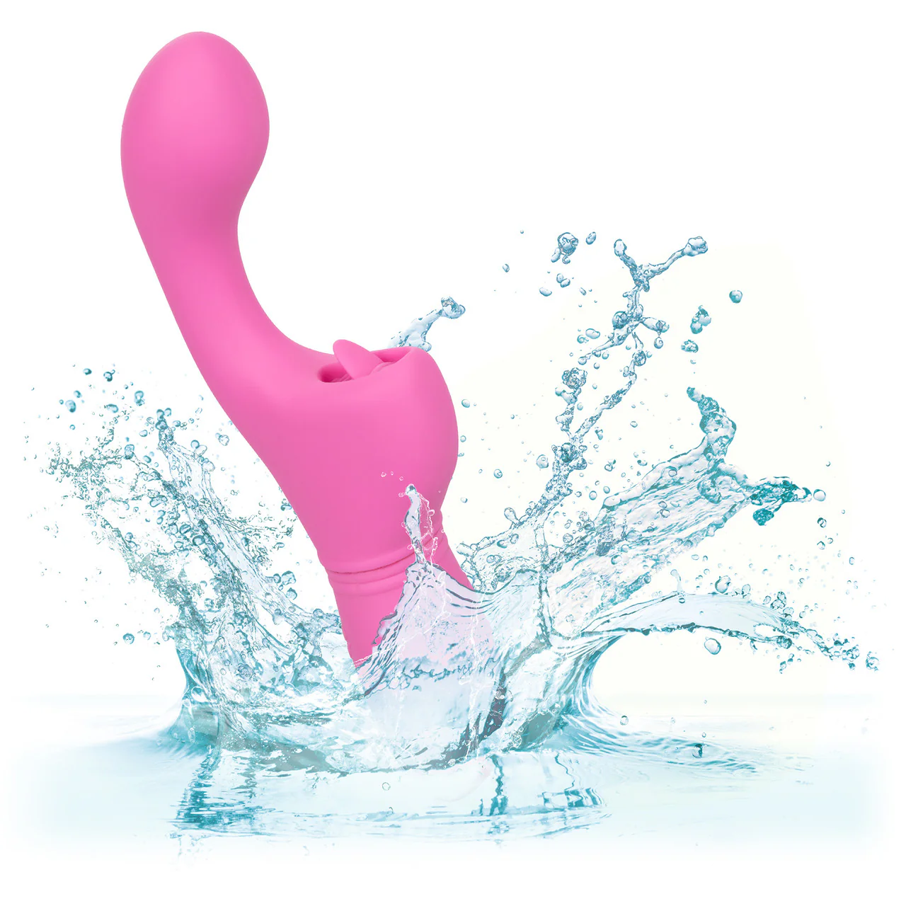 Rechargeable Butterfly Kiss Silicone Flicker Dual Stimulation Vibrator By CalExotics - Pink - Image 9