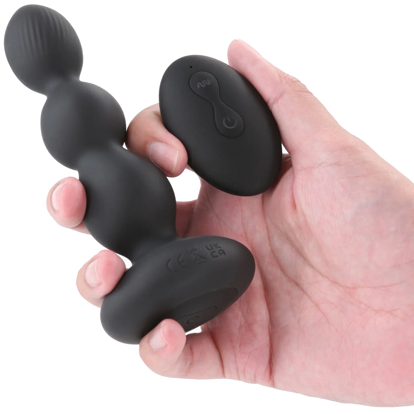 Renegade Valor Silicone Vibrating Beaded Anal Plug With Remote - Image 3