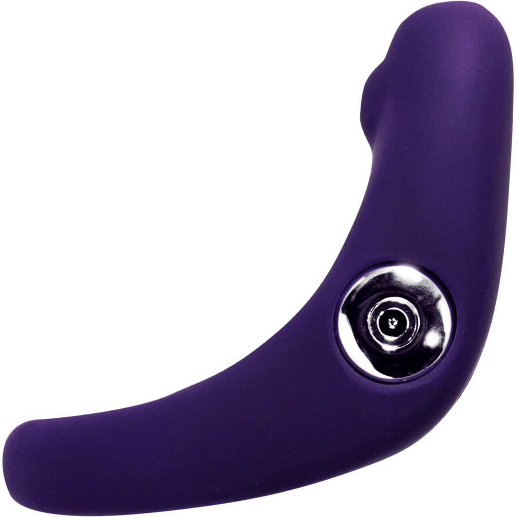 Rev Silicone Rechargeable Waterproof Vibrating Cock Ring By VeDO - Deep Purple - Image 3