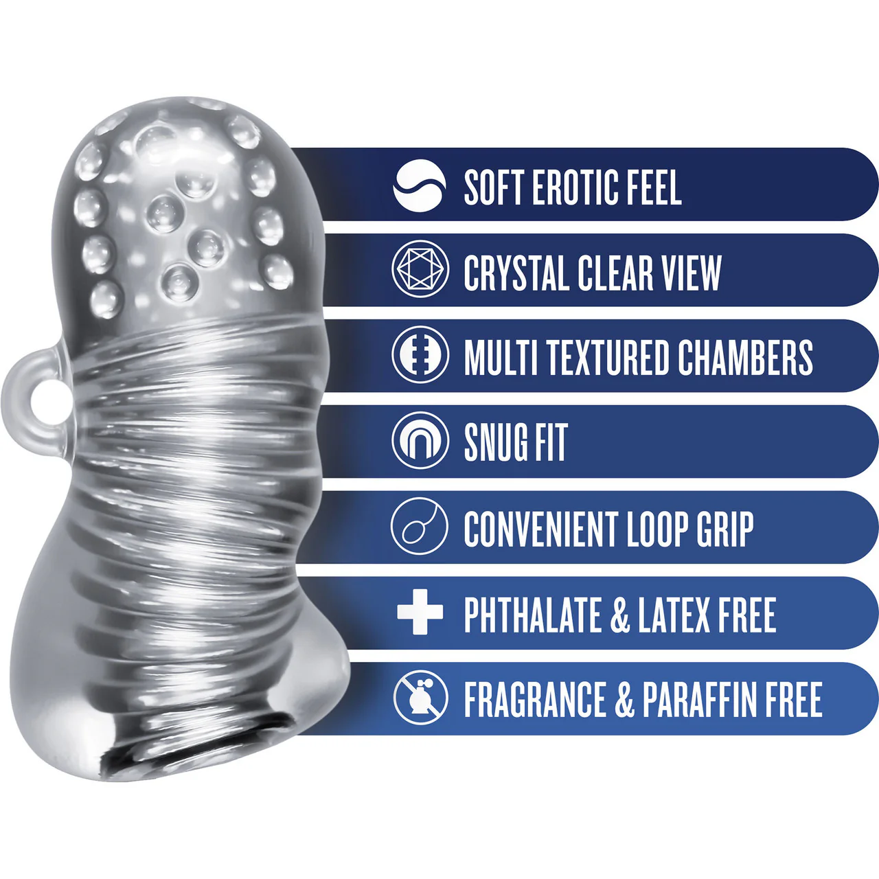 Rize Squeezy Open Ended Ergonomic Penis Stroker By Blush - Image 8