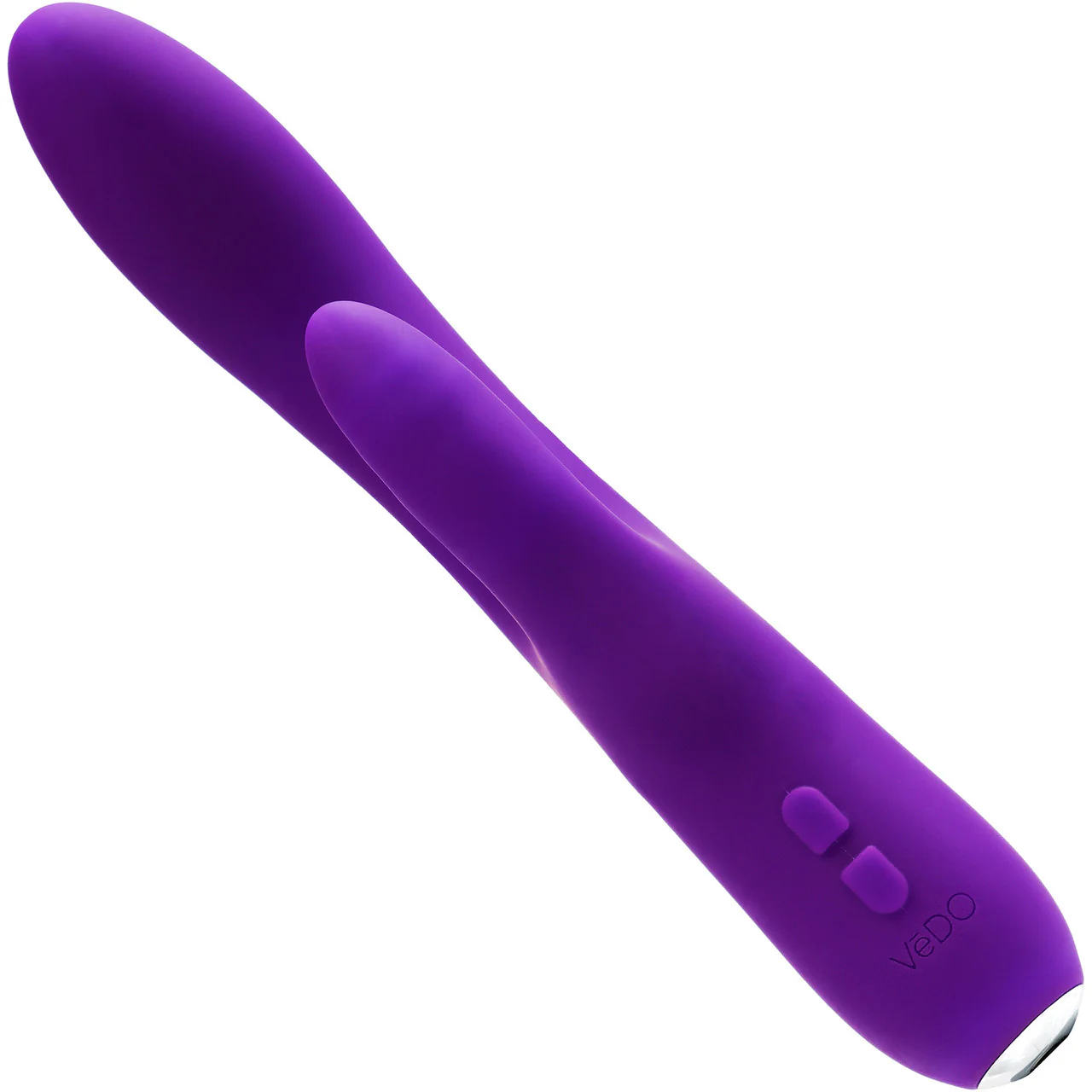 ROCKIE 12 Function Rechargeable Silicone Rabbit Style Vibrator By VeDO - Indigo - Image 2