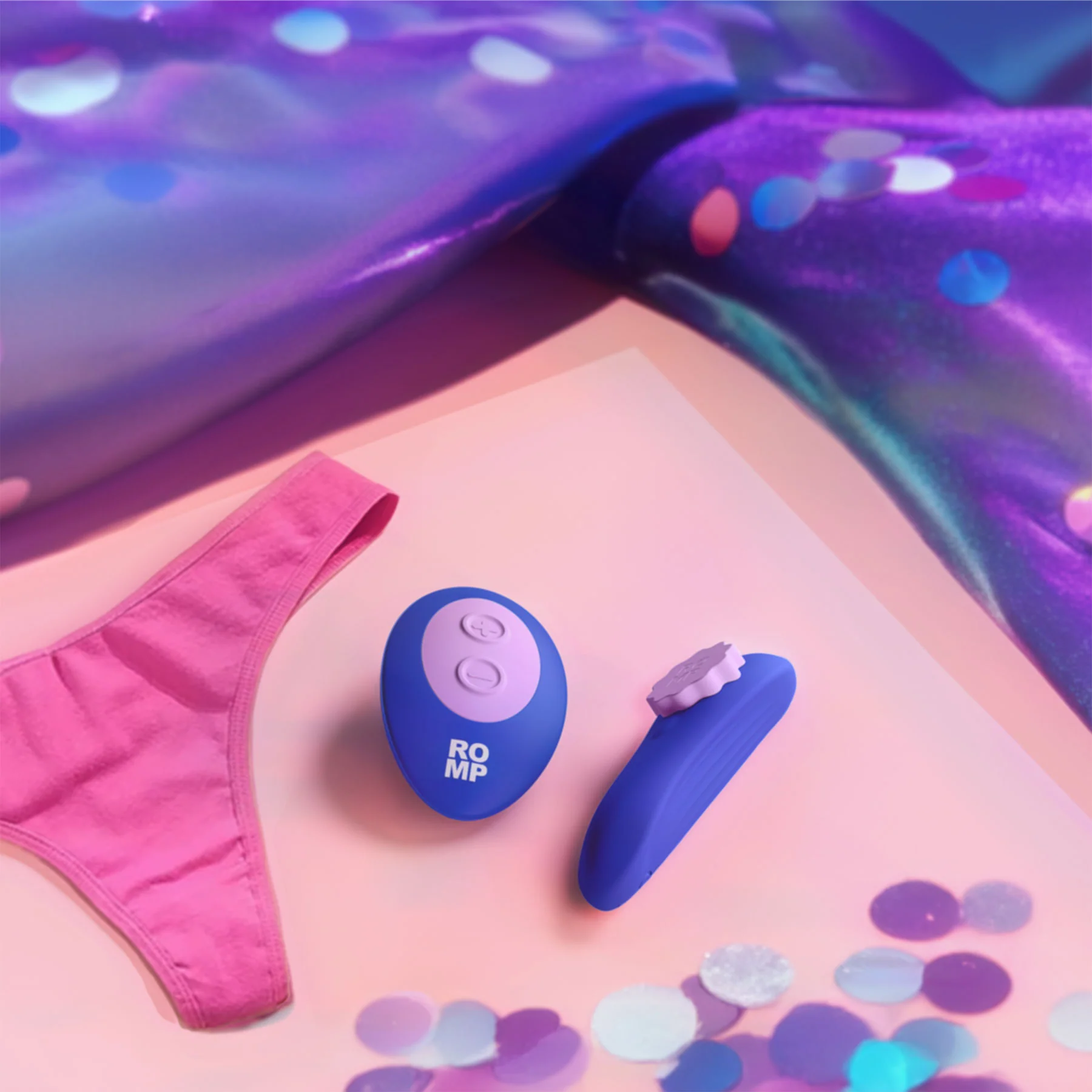 ROMP Party Rechargeable Silicone Panty Vibrator With Remote - Image 10