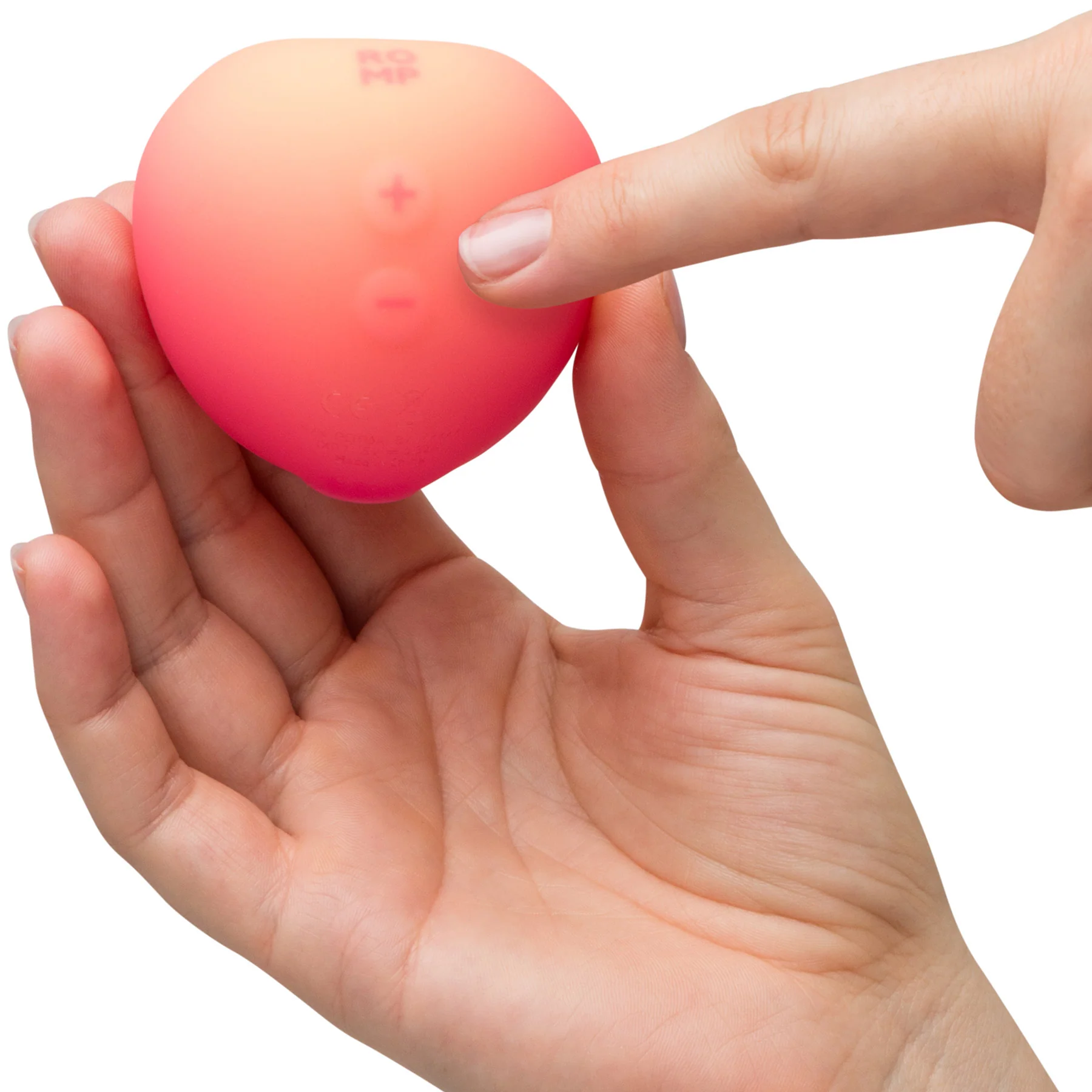 ROMP Pink Peach Pleasure Air Silicone Clitoral Massaging Stimulator - Image 11