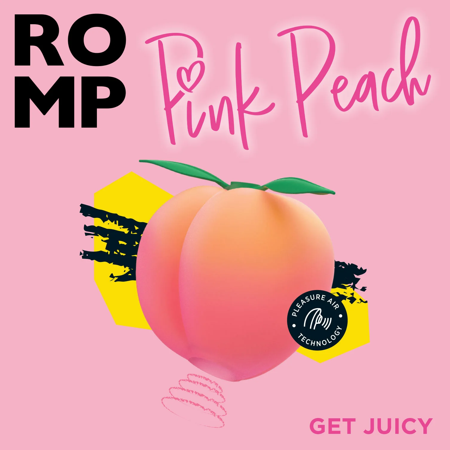 ROMP Pink Peach Pleasure Air Silicone Clitoral Massaging Stimulator - Image 4