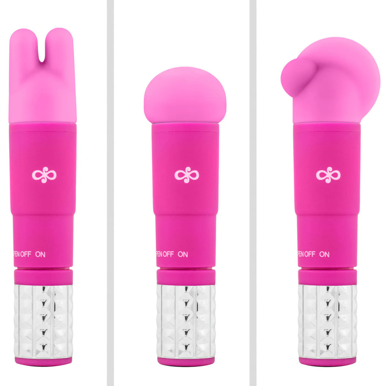 Rose Revitalize Vibrating Bullet Massage Kit With 3 Silicone Attachments By Blush - Pink - Image 2