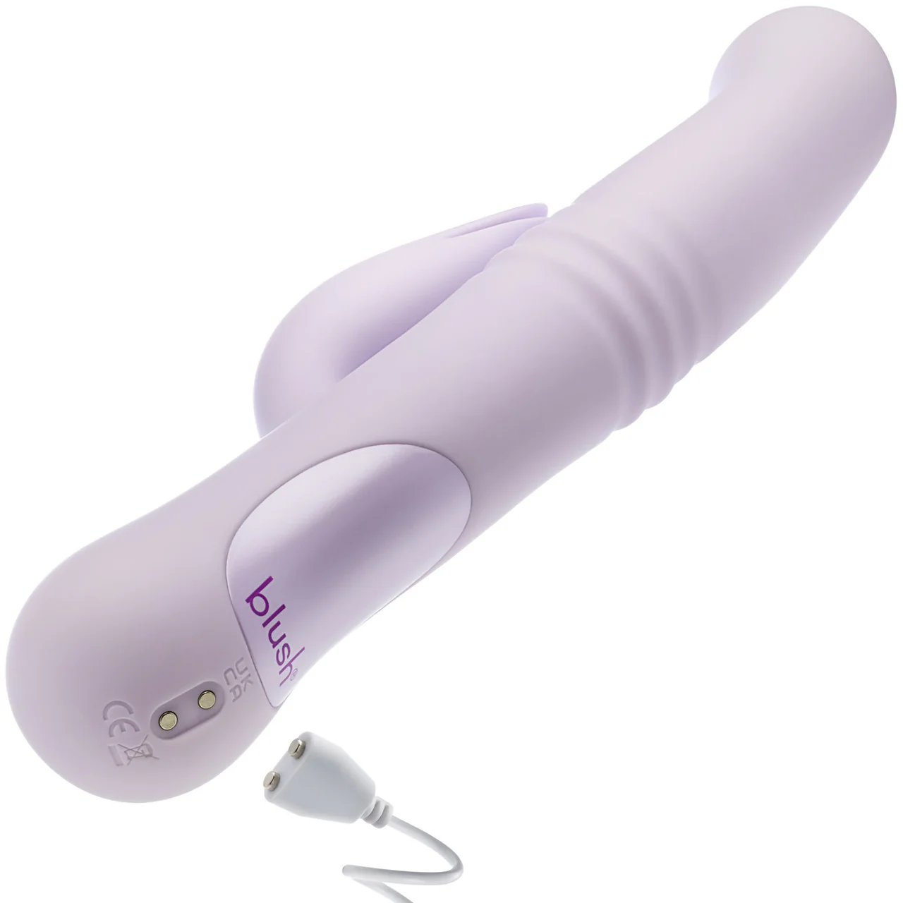 Rylee Rechargeable Waterproof Silicone Thrusting Rabbit Vibrator By Blush - Lavender - Image 5
