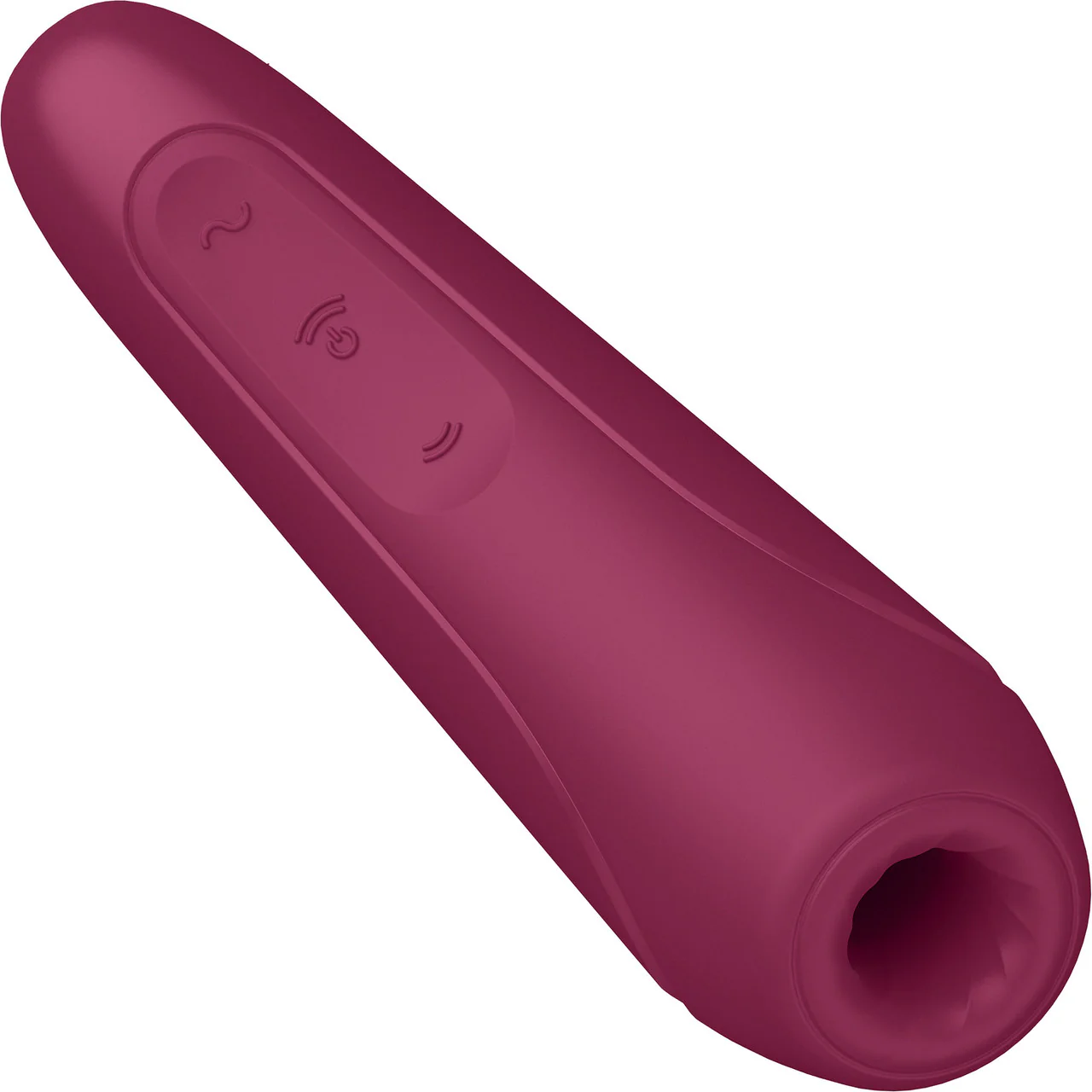 Satisfyer Curvy 1+ Pressure Wave Rechargeable App Enabled Clitoral Stimulator - Red - Image 2