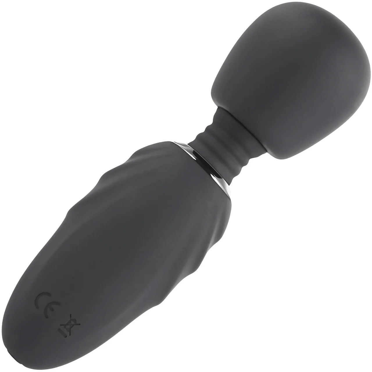 Selopa Buzz One Out Rechargeable Waterproof Silicone Mini Wand Vibrator - Black - Image 3