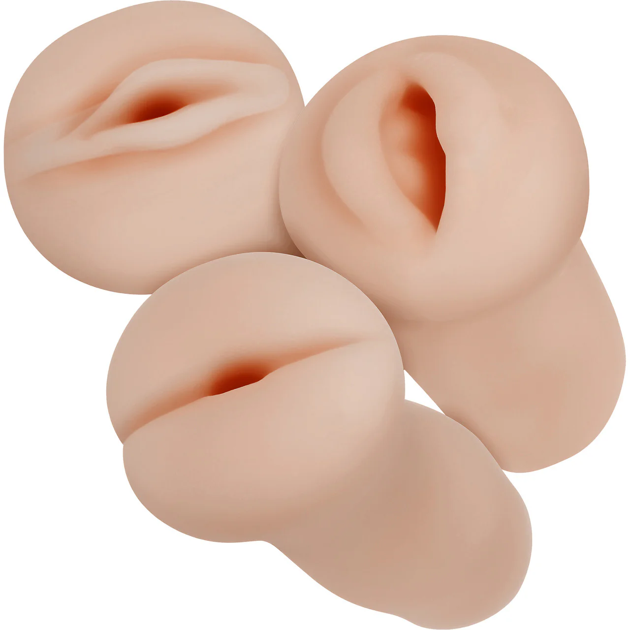 Selopa Party Pack 3-Piece Oral, Vaginal & Anal Penis Strokers - Vanilla