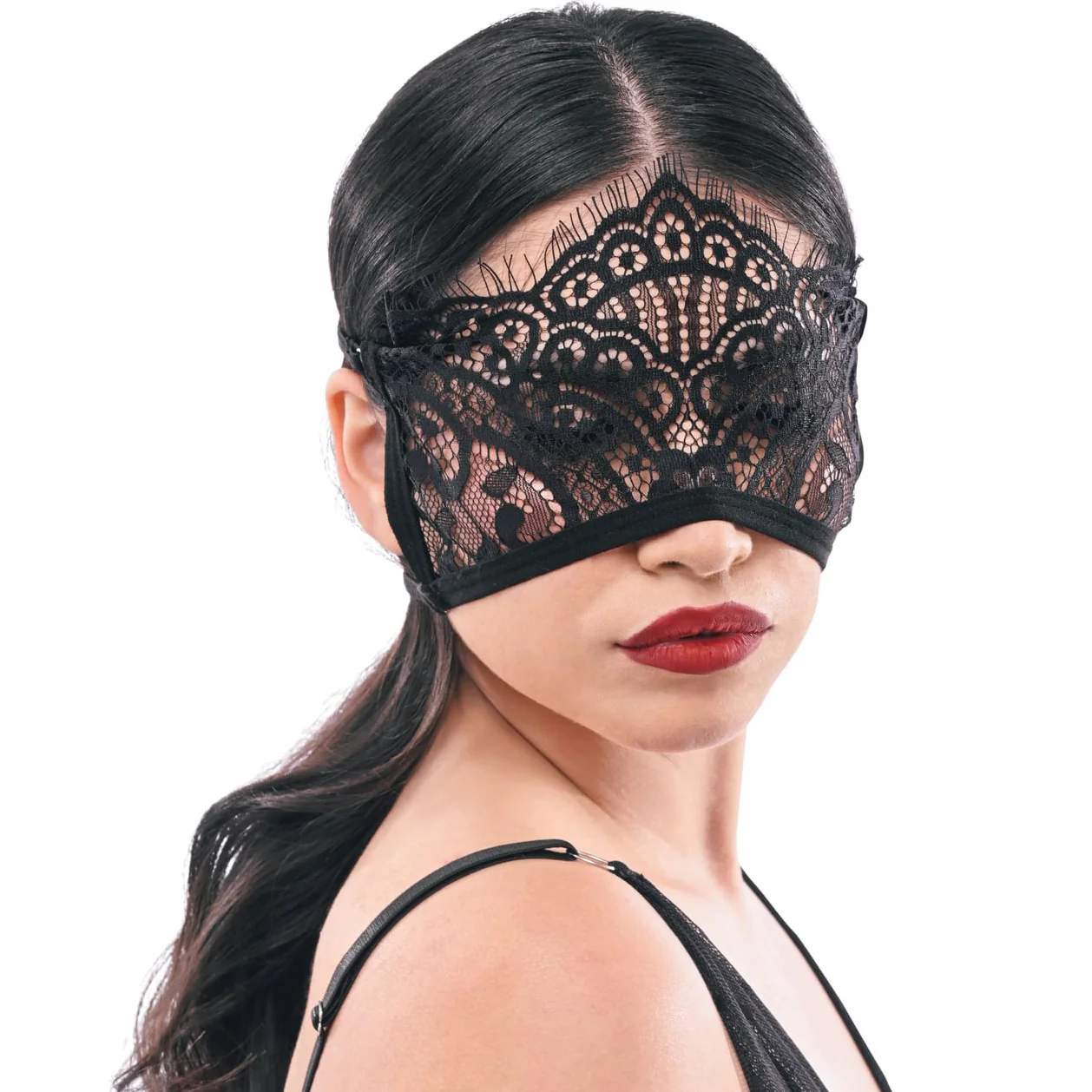 Sex & Mischief Veiled Vision Lace Blindfold - Image 2