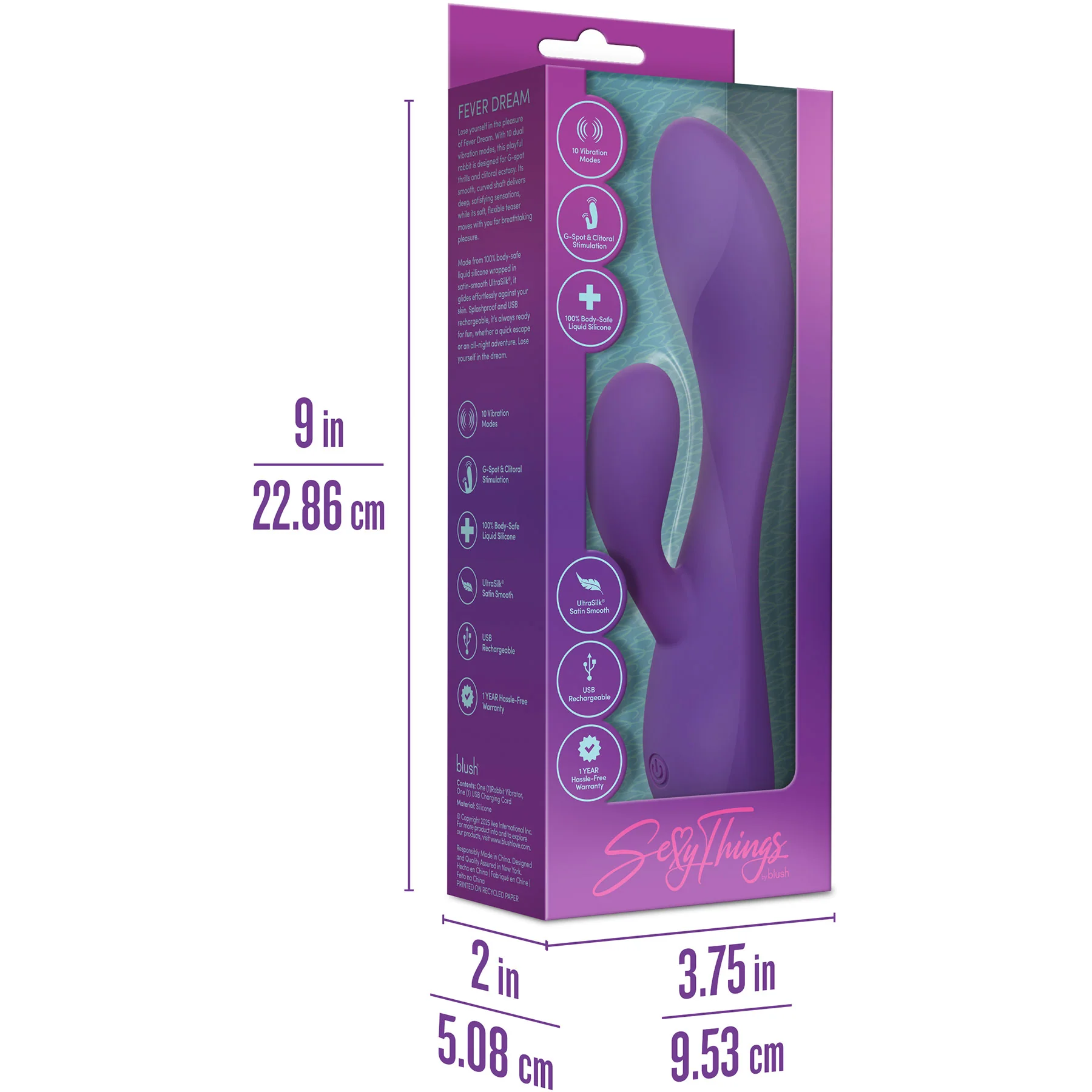 Sexy Things Fever Dream Rechargeable Silicone Rabbit Vibrator - Image 14