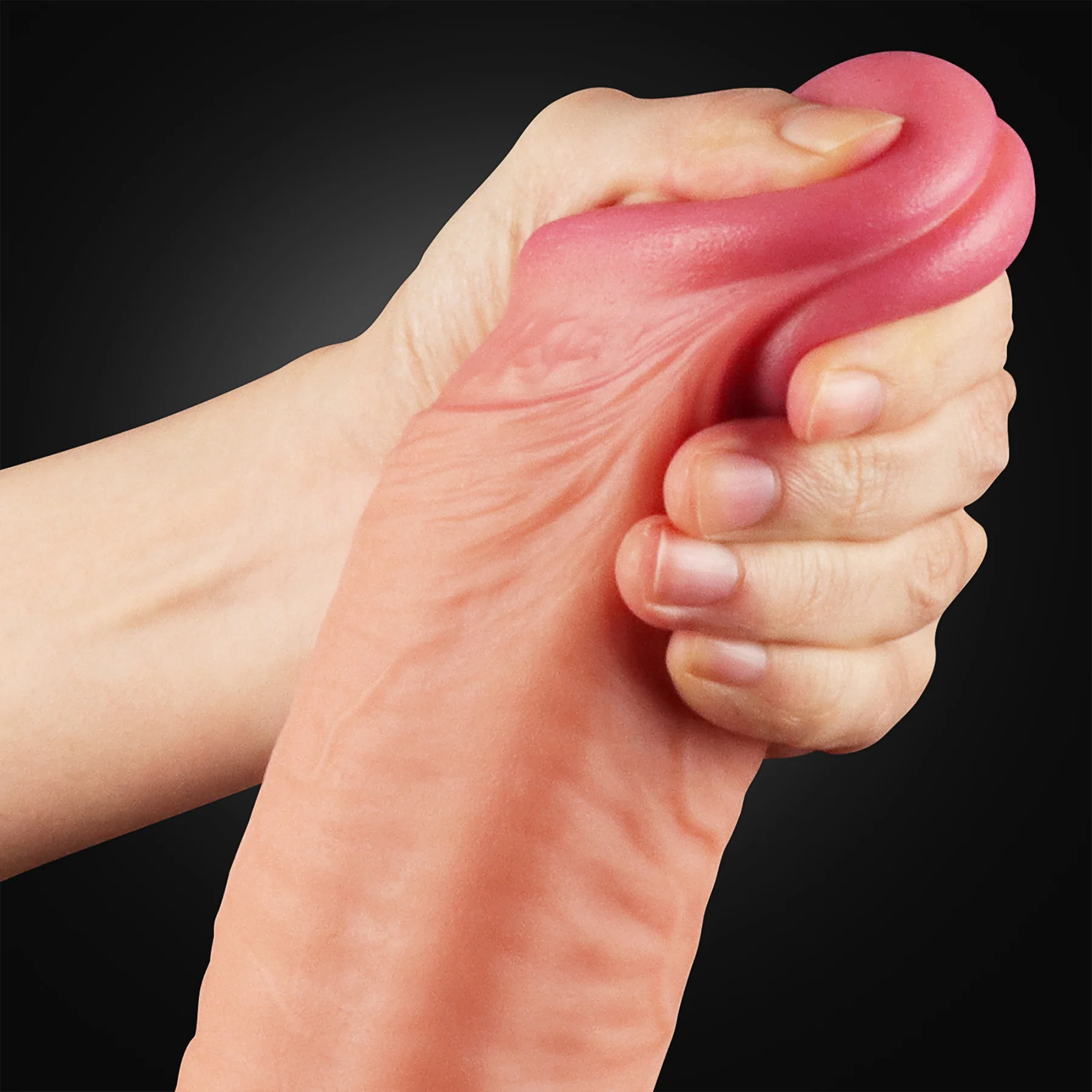 Sigmar XL 9.5" Realistic Dual Density Silicone Dildo With Suction Cup & Balls By Pleasure Engine - Image 5