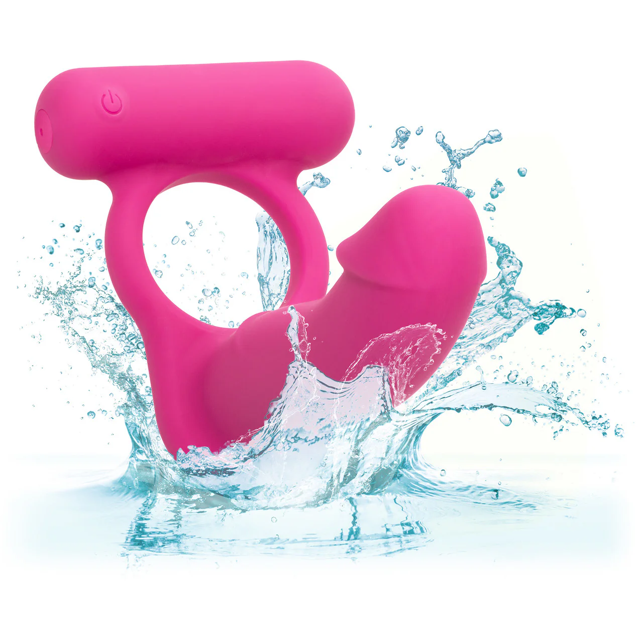 Silicone Rechargeable Double Diver Vibrating Cock Ring By CalExotics - Image 8