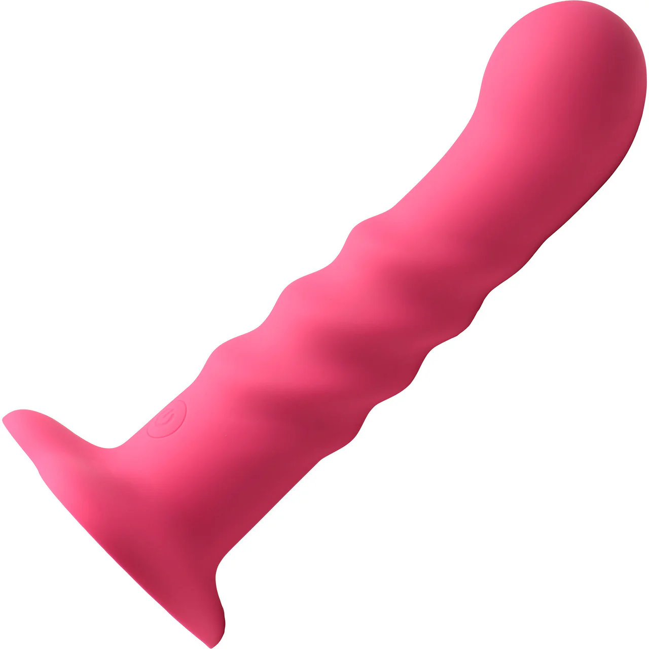 Simply Sweet 21X Vibrating Ribbed Rechargeable Silicone G-Spot Vibrator With Remote - Pink - Image 3