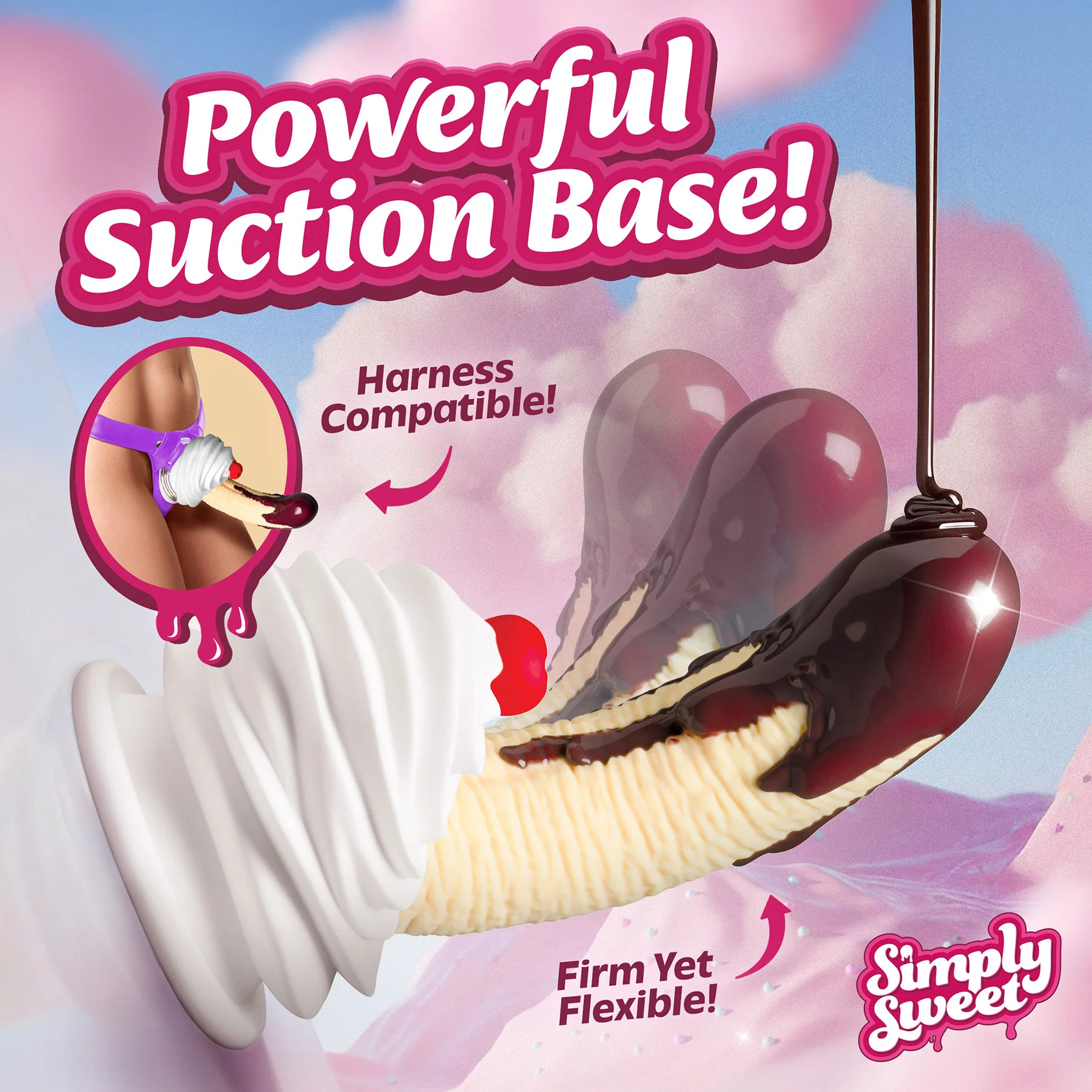 Simply Sweet Chocolate Dipped Banana Split Premium 7.4" Silicone Dildo With Suction Cup - Image 5