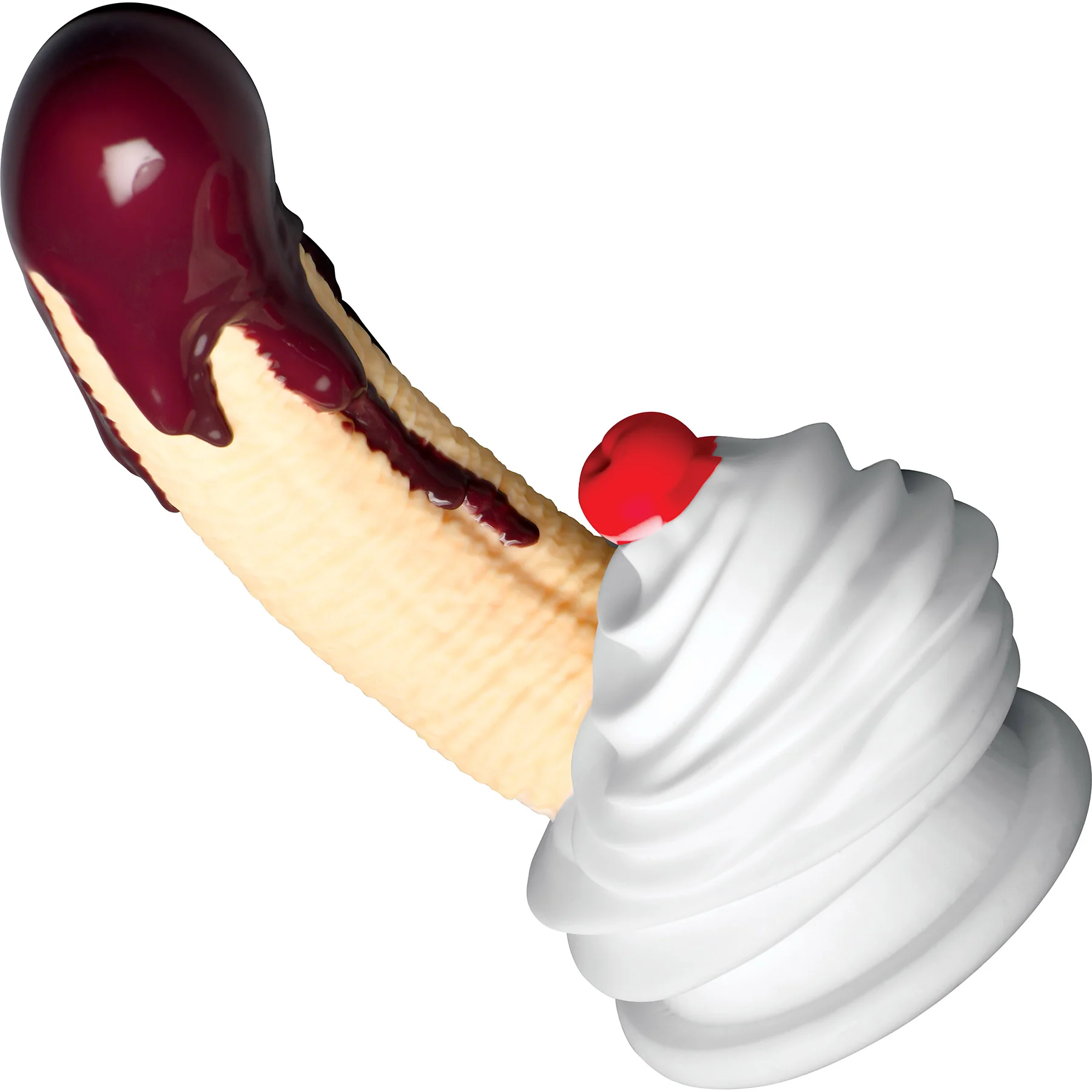 Simply Sweet Chocolate Dipped Banana Split Premium 7.4" Silicone Dildo With Suction Cup - Image 9