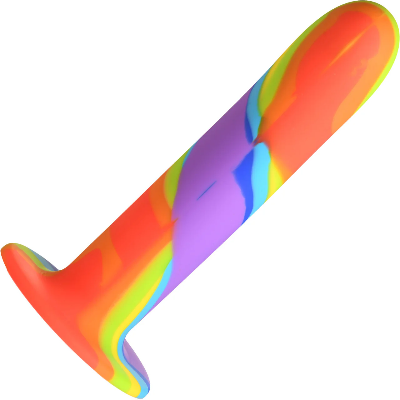 Simply Sweet Rainbow 6.75" Silicone G-Spot Suction Cup Dildo - Image 3