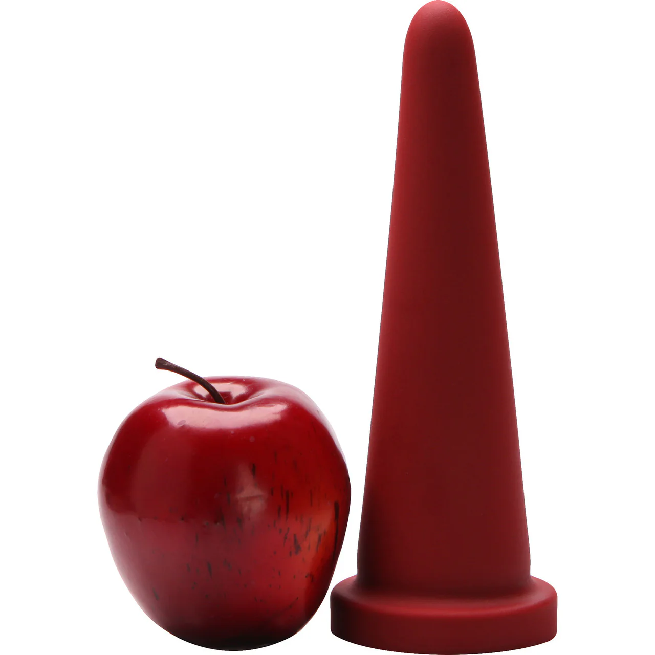 Small Cone Super Sized Silicone Anal Probe By Tantus XL Toys - Crimson - Image 2