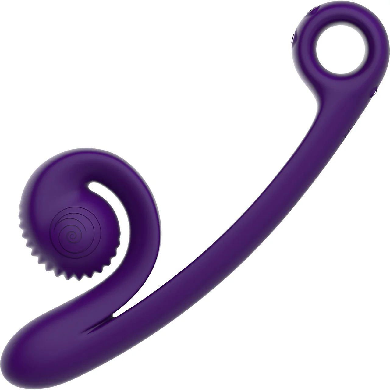 SVibe Snail Curve Silicone Rechargeable Waterproof Dual Stimulation Vibrator - Purple